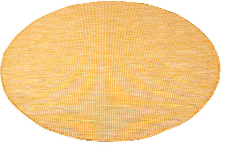 Carpet City Outdoorteppich "PALM2778" rund 5 mm Höhe Wetterfest & UV-bestän günstig online kaufen