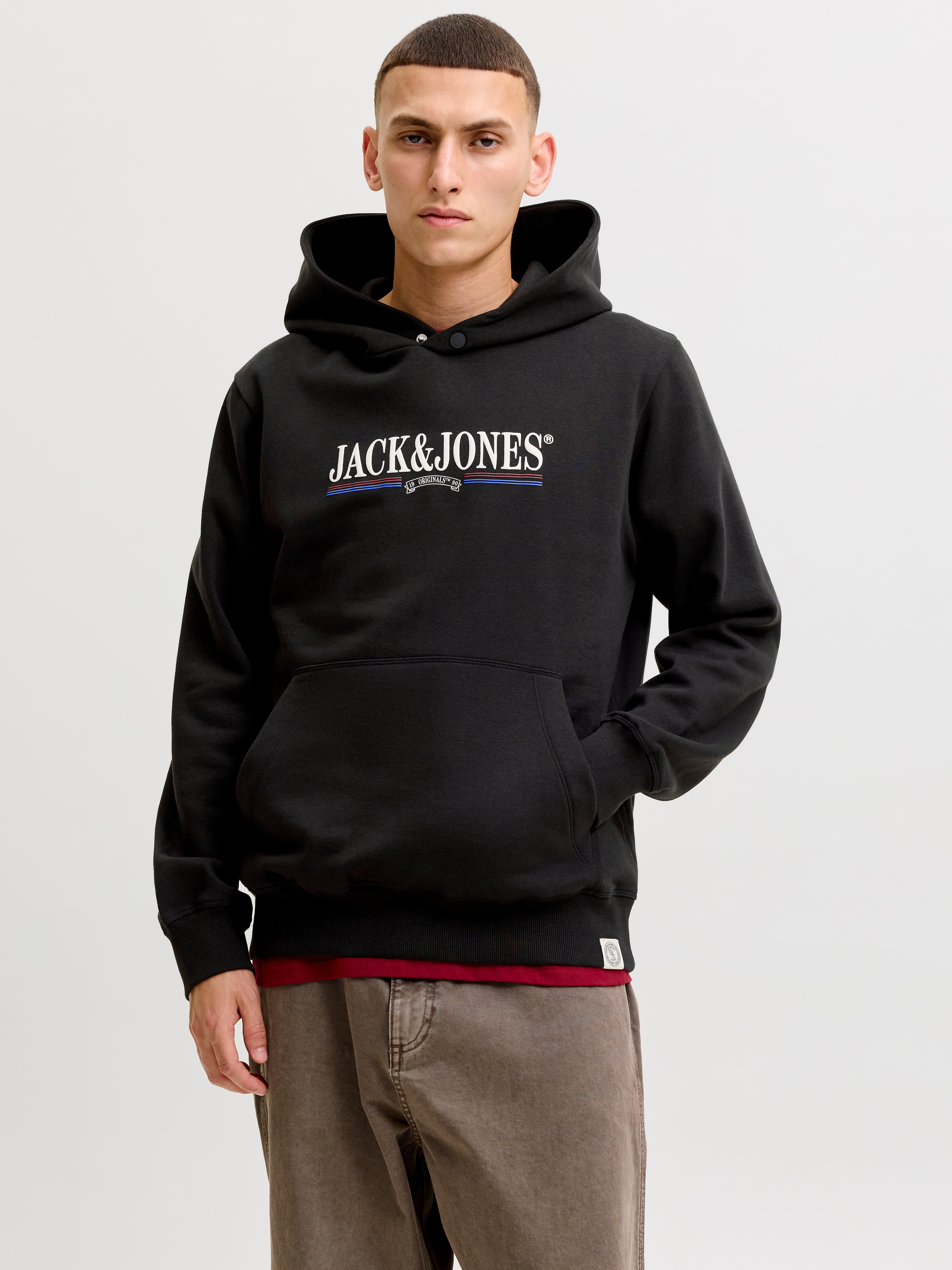 Jack & Jones "JORFREDERIKSBERG GRAPHIC BOX SWEAT HOOD", Baumwollmischung, regular fit