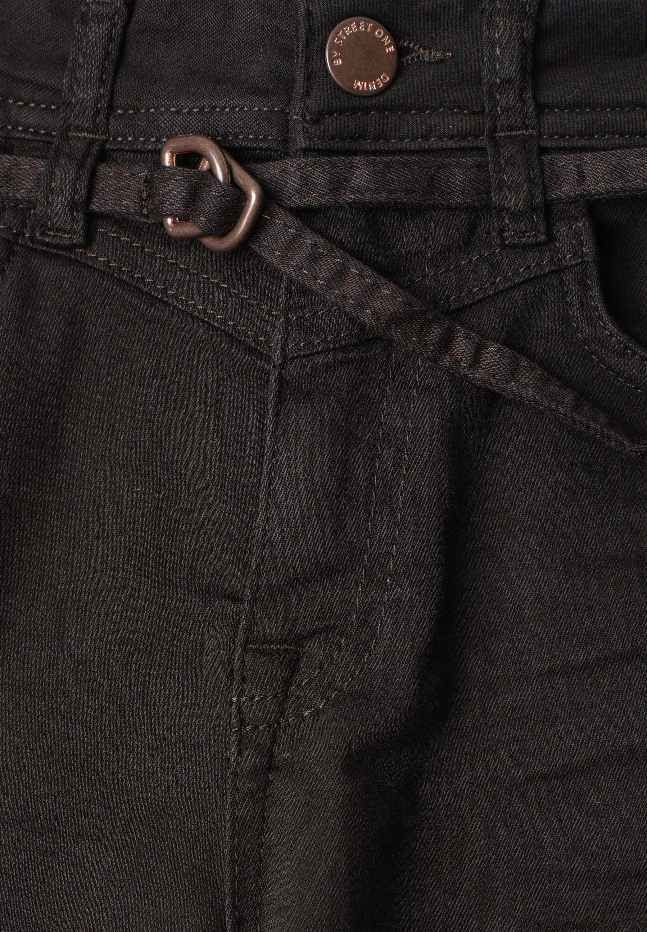 STREET ONE Loose-fit-Jeans »Style Karlie« mit Barrel Legs / Stretch / Bindegürtel