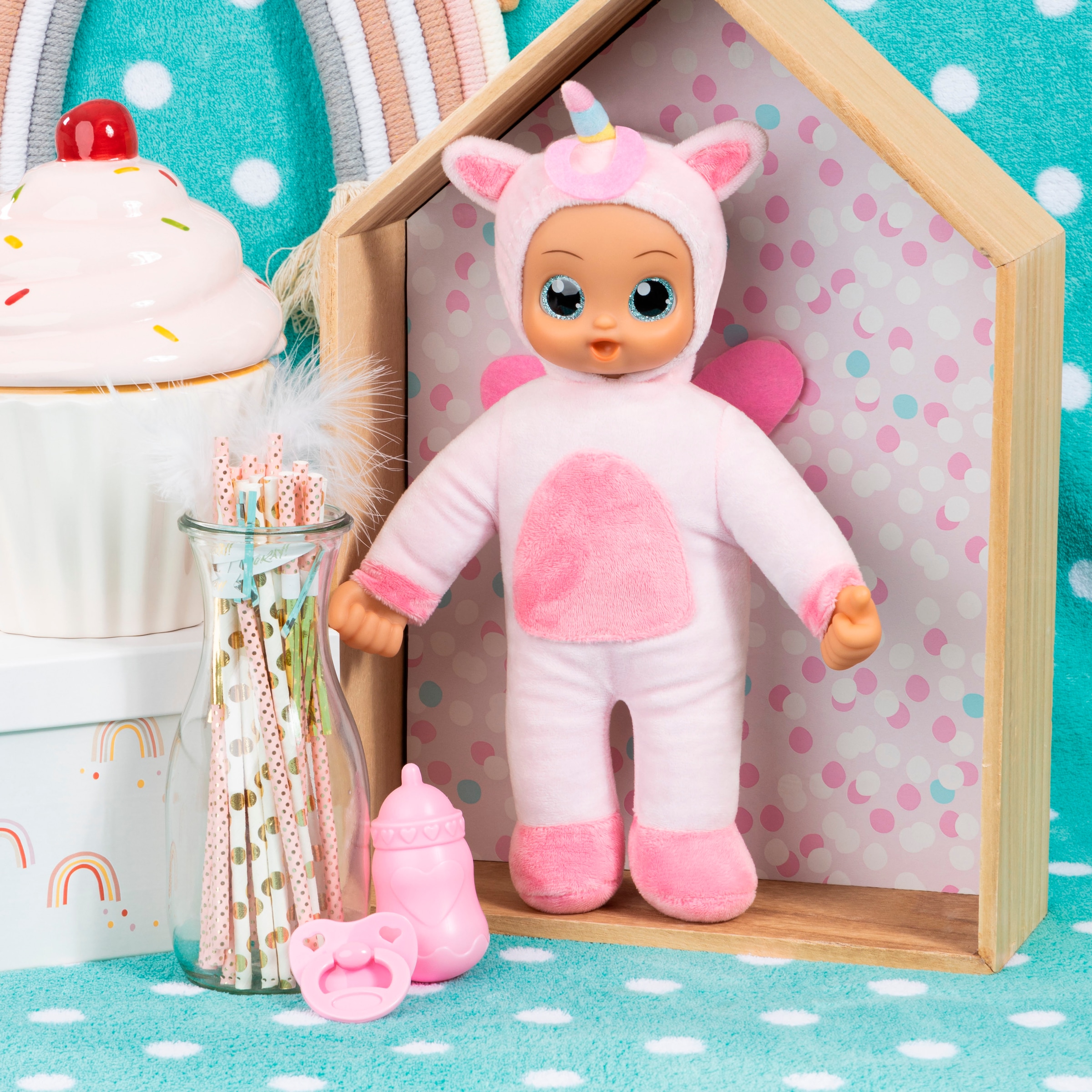 Bayer Babypuppe »I Baby Angels, 30 cm, rosa«, (3 tlg.)
