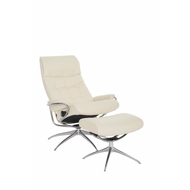 Stressless® Relaxsessel »London«, (Set, Relaxsessel mit Hocker), mit Hocker,  High Back, mit Star Base, Gestell Chrom kaufen | BAUR