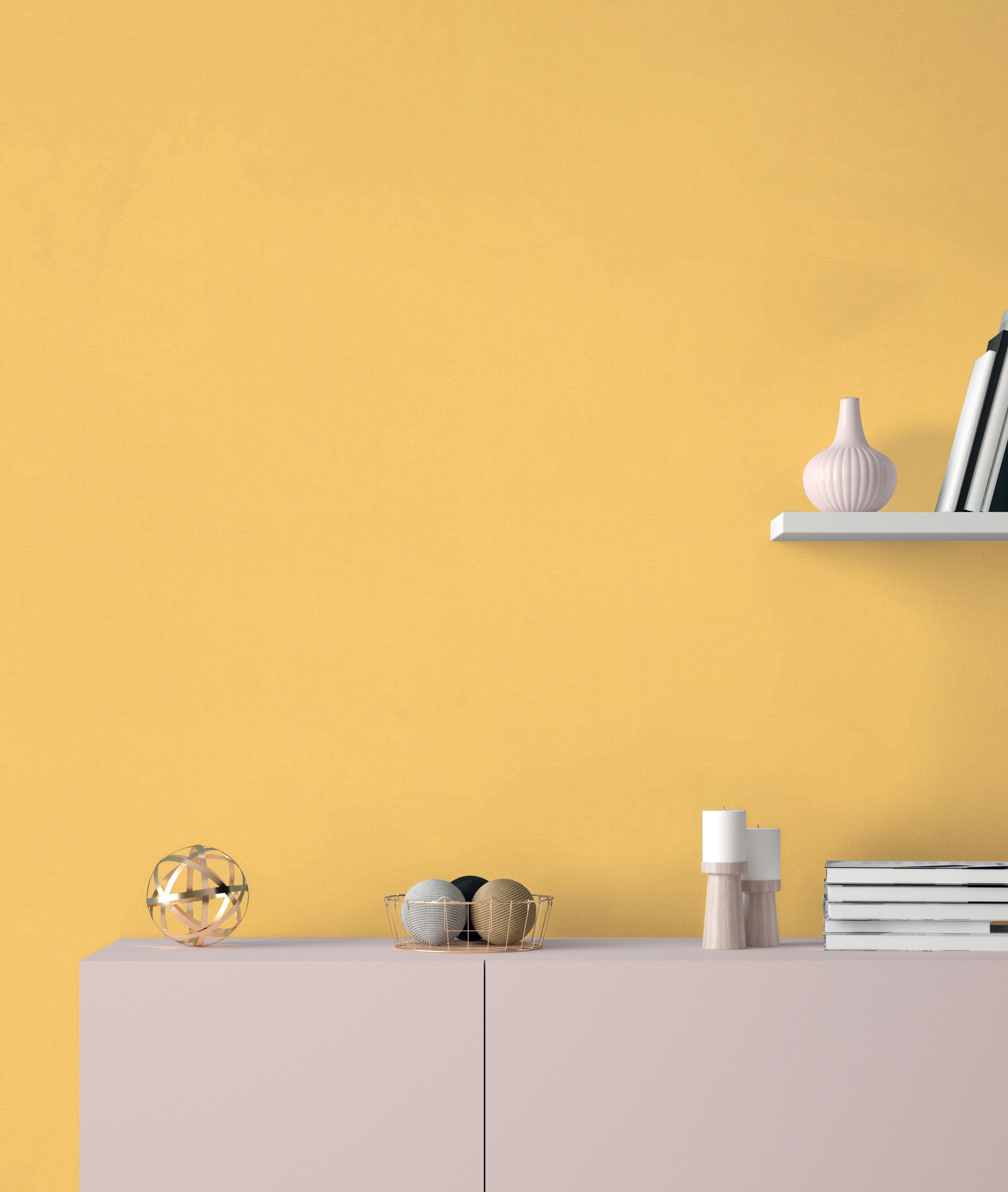 living walls Vliestapete »Abstrakte Blätter-Tapete in Beige Grün Blau Vlies« matt glatt