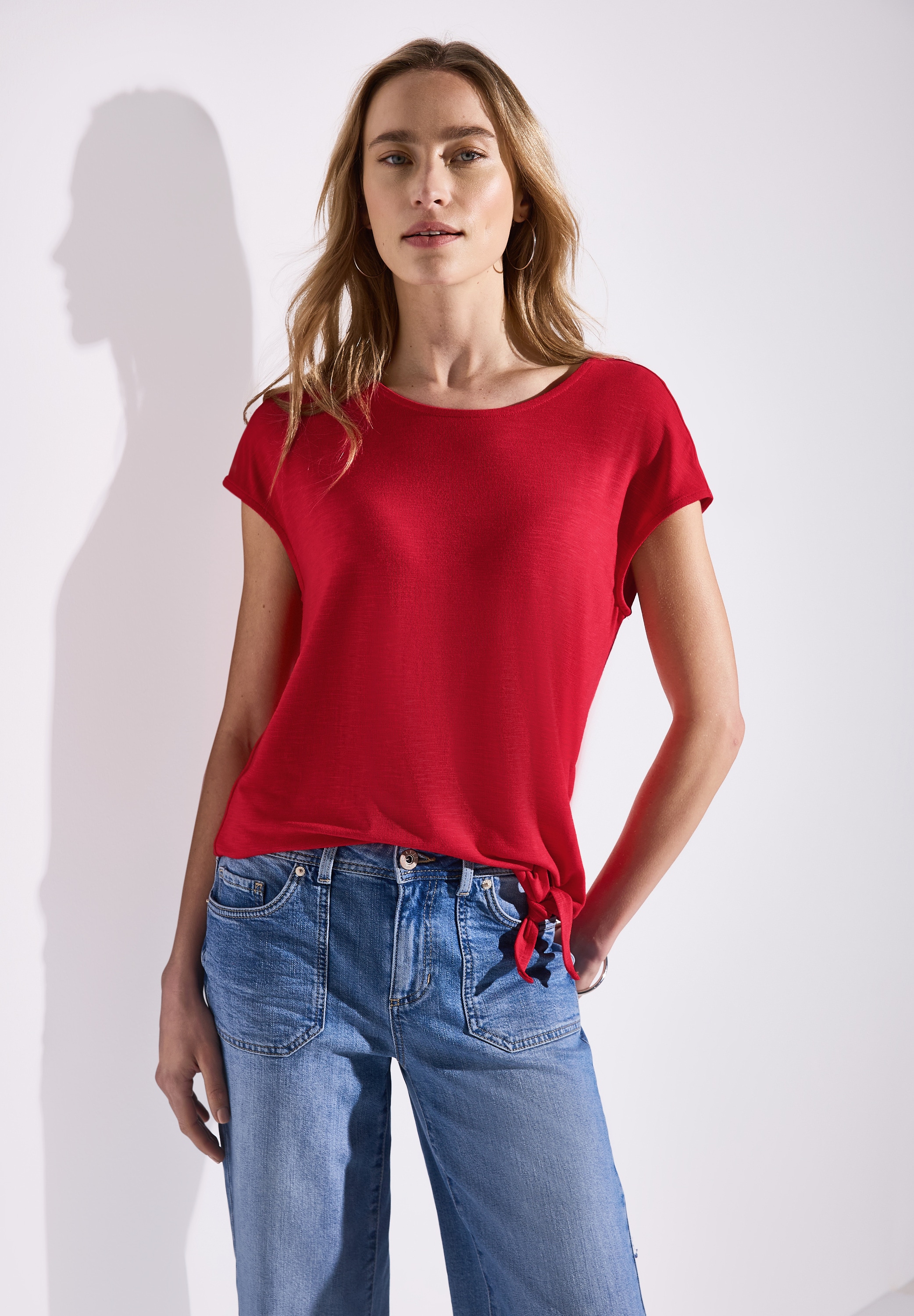 STREET ONE T-Shirt, mit Knotendetail günstig online kaufen