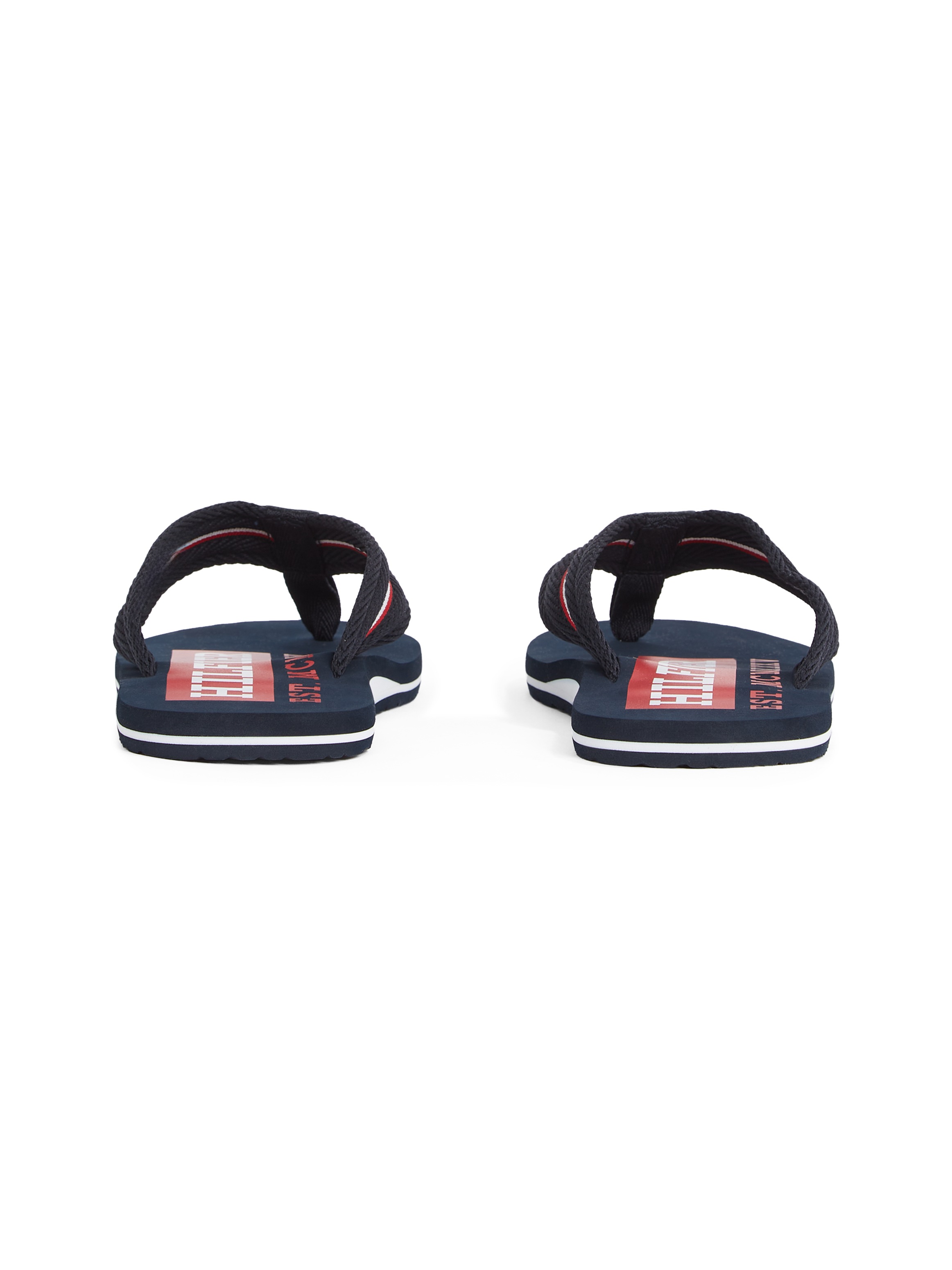 Thumbnail - Tommy Hilfiger Zehentrenner "CORPORATE HILFIGER BEACH SANDAL", Sommerschuh, Flats, Bequemschuh mit Streifen