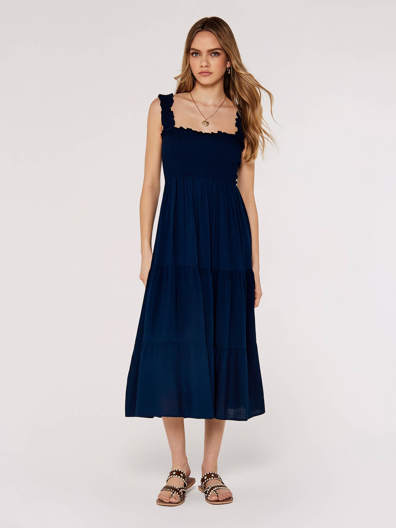 Apricot Midikleid "Midikleid" mit Smockdetails