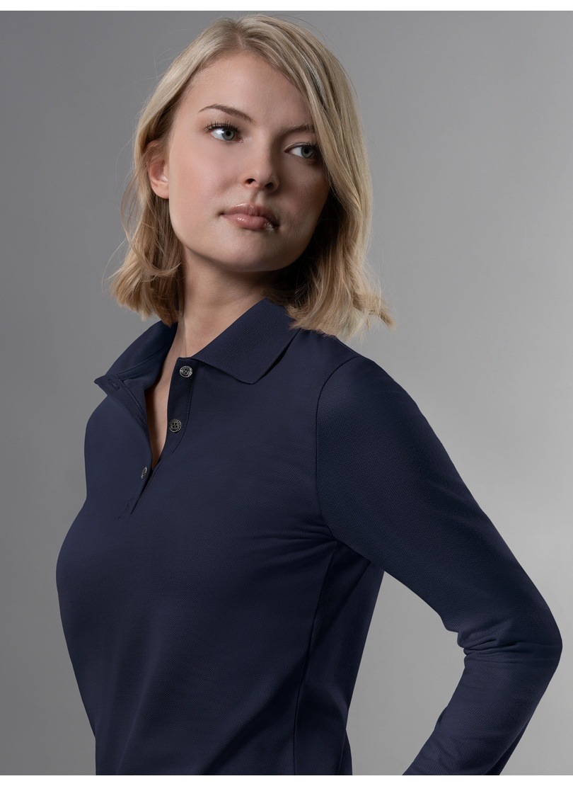 Trigema Poloshirt "TRIGEMA Langarm Poloshirt" 1 Stk. tlg. günstig online kaufen