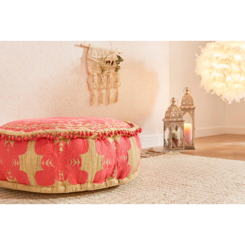 Home affaire Pouf »Javed«, in runder Form