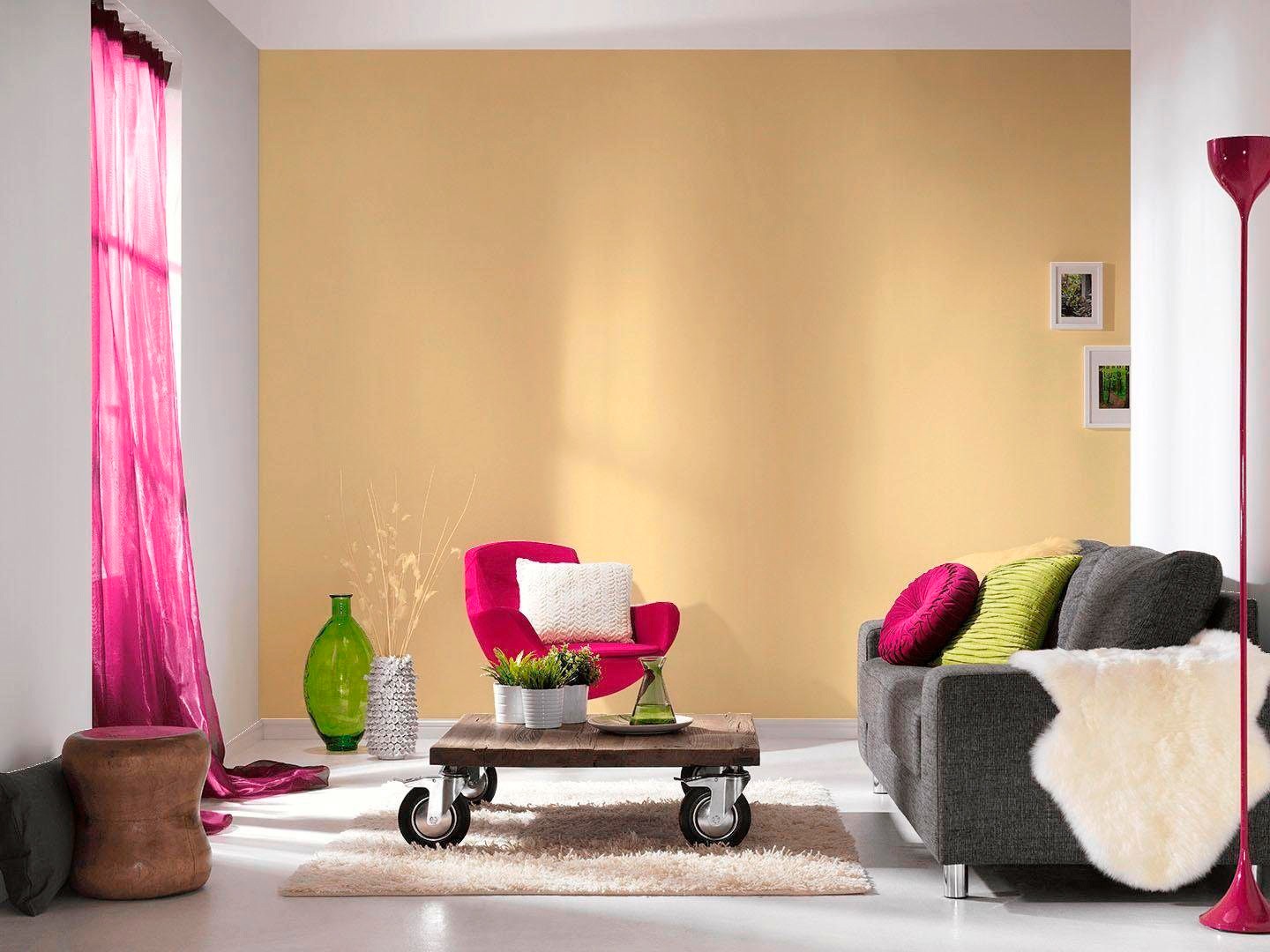 living walls Vliestapete »Metropolitan Stories Lola Paris«, uni-einfarbig-unifarben, Uni Tapete einfarbig Tapeten Wohnzimmer Schlafzimmer Küche modern Büro