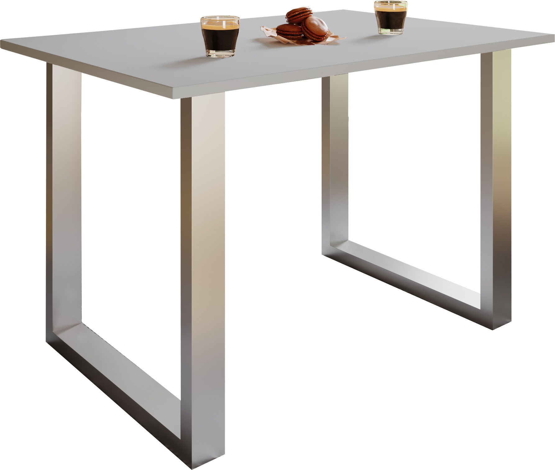 Esstisch VCM "Premium Esstisch Küchentisch Xona X 140x80", grau (silber, grau), B:140cm T:80cm, Tische, Esstisch