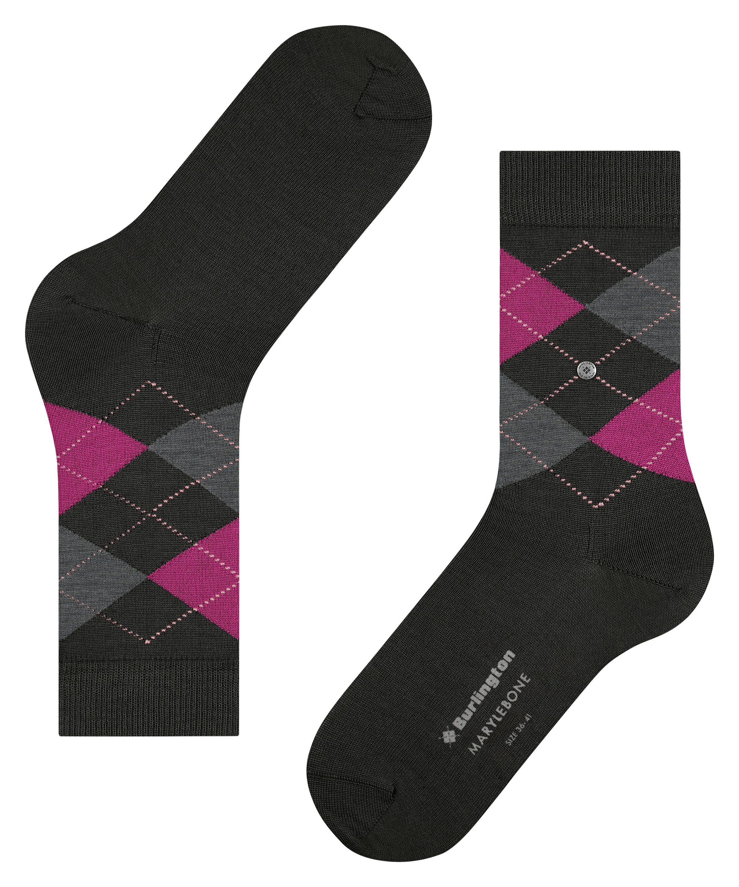 Burlington Socken »Marylebone« Einheitsgröße 36-41, wärmende Wollmischung, Argyle-Muster