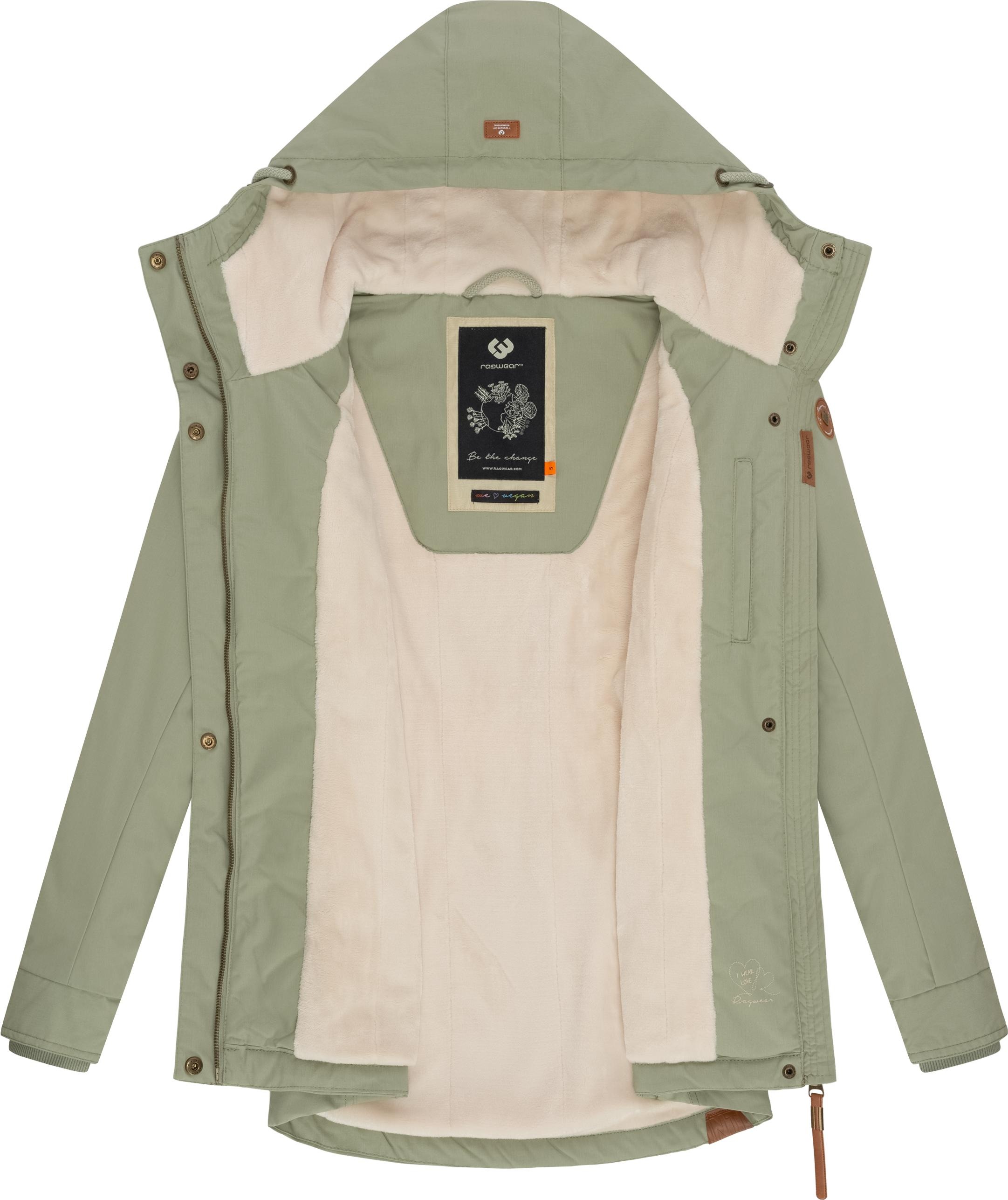 Ragwear Winterjacke »Monade«, mit Kapuze, Damen Winterparka mit Kapuze und m. Fleece gefüttert