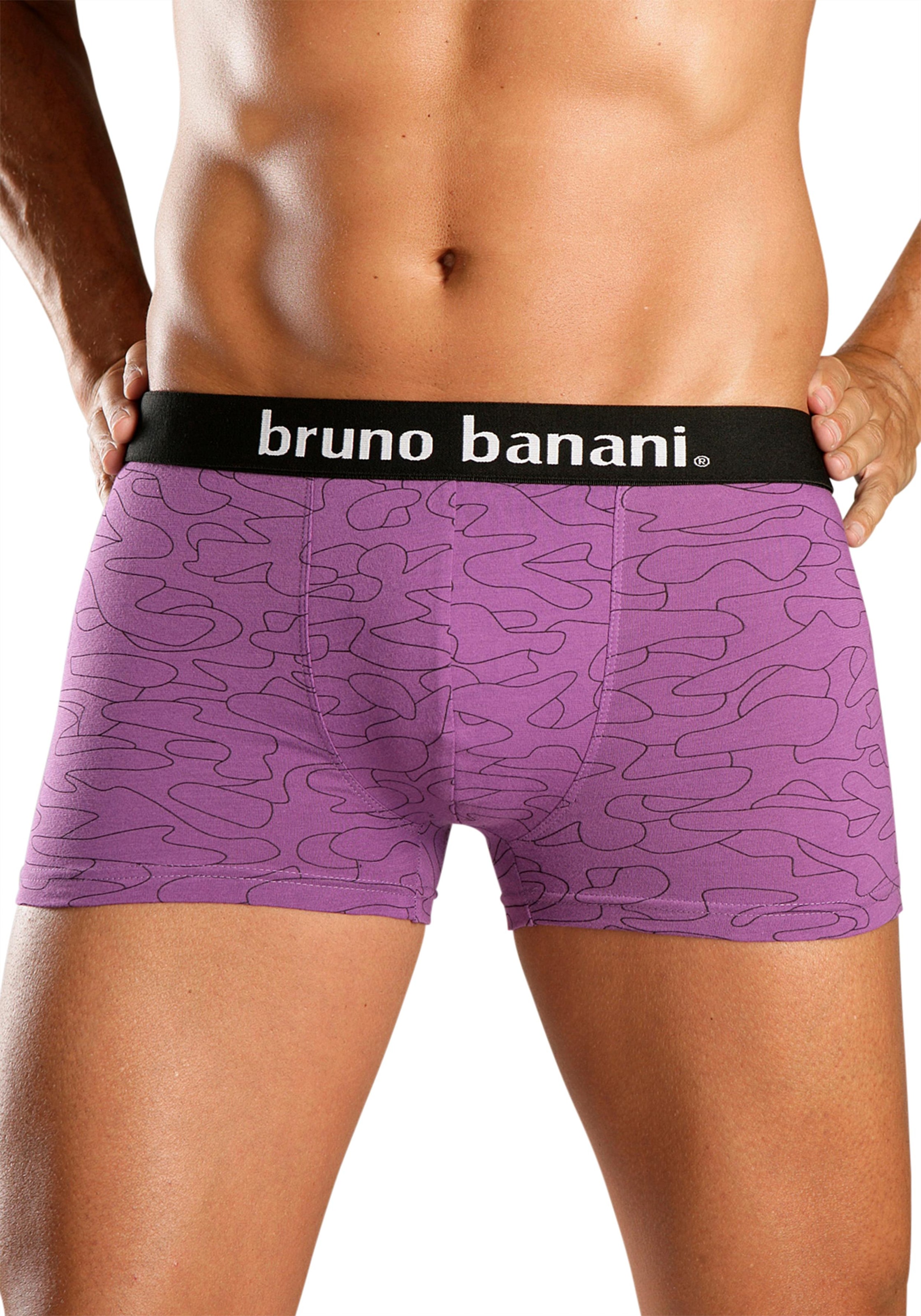 Bruno Banani Boxer, (Packung, 4 St.), mit Kontrast-Webbund