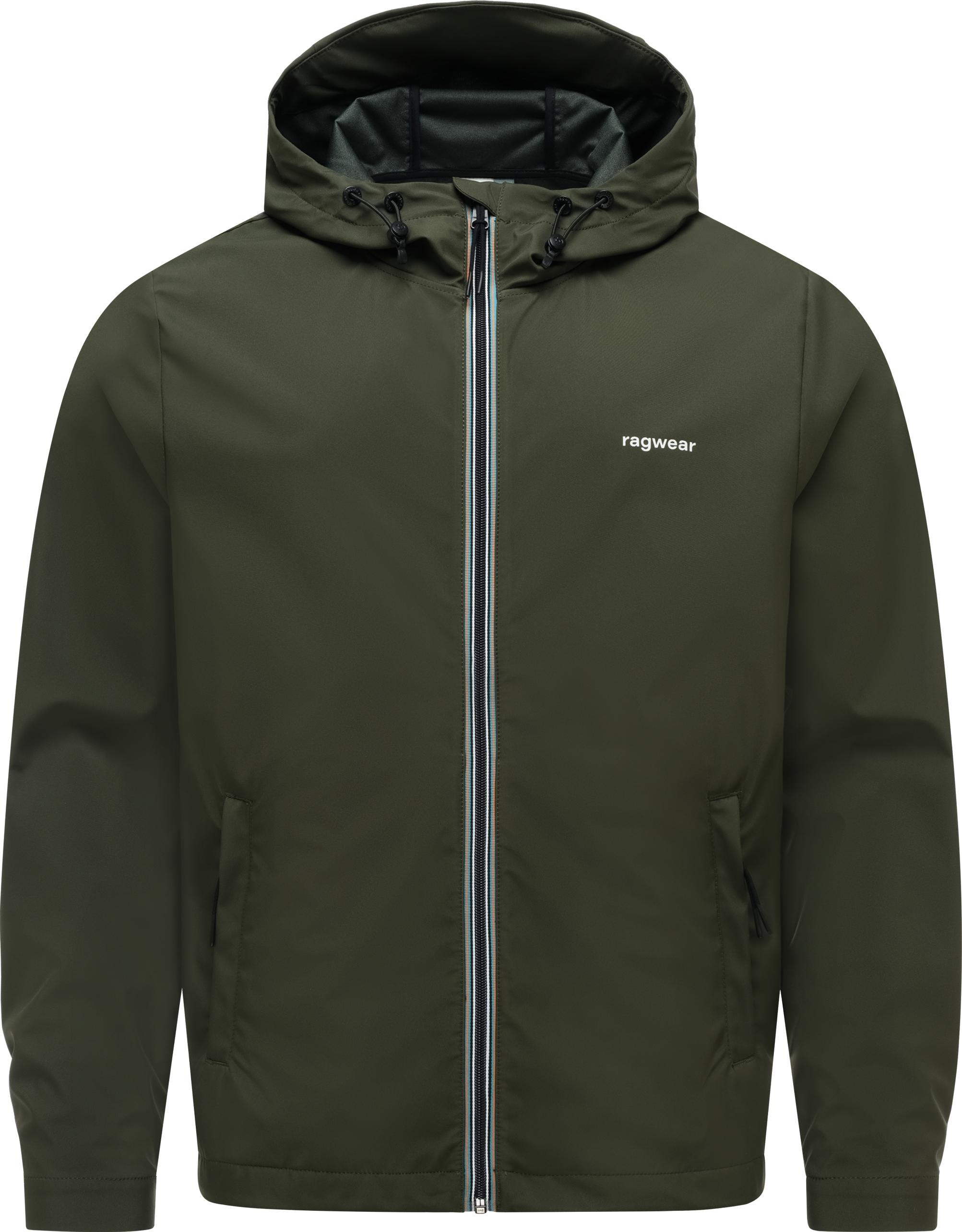 Softshelljacke RAGWEAR "Shellwie Bonded", Herren, Gr. XL (54), schwarz olive, Softshell, Obermaterial: 100% Polyester, gerade hüftbedeckend, hoch geschlossener Ausschnitt, Ärmel ohne Ärmelschlitz Windstopperbündchen mit Windstopper, Jacken Softshelljacke,