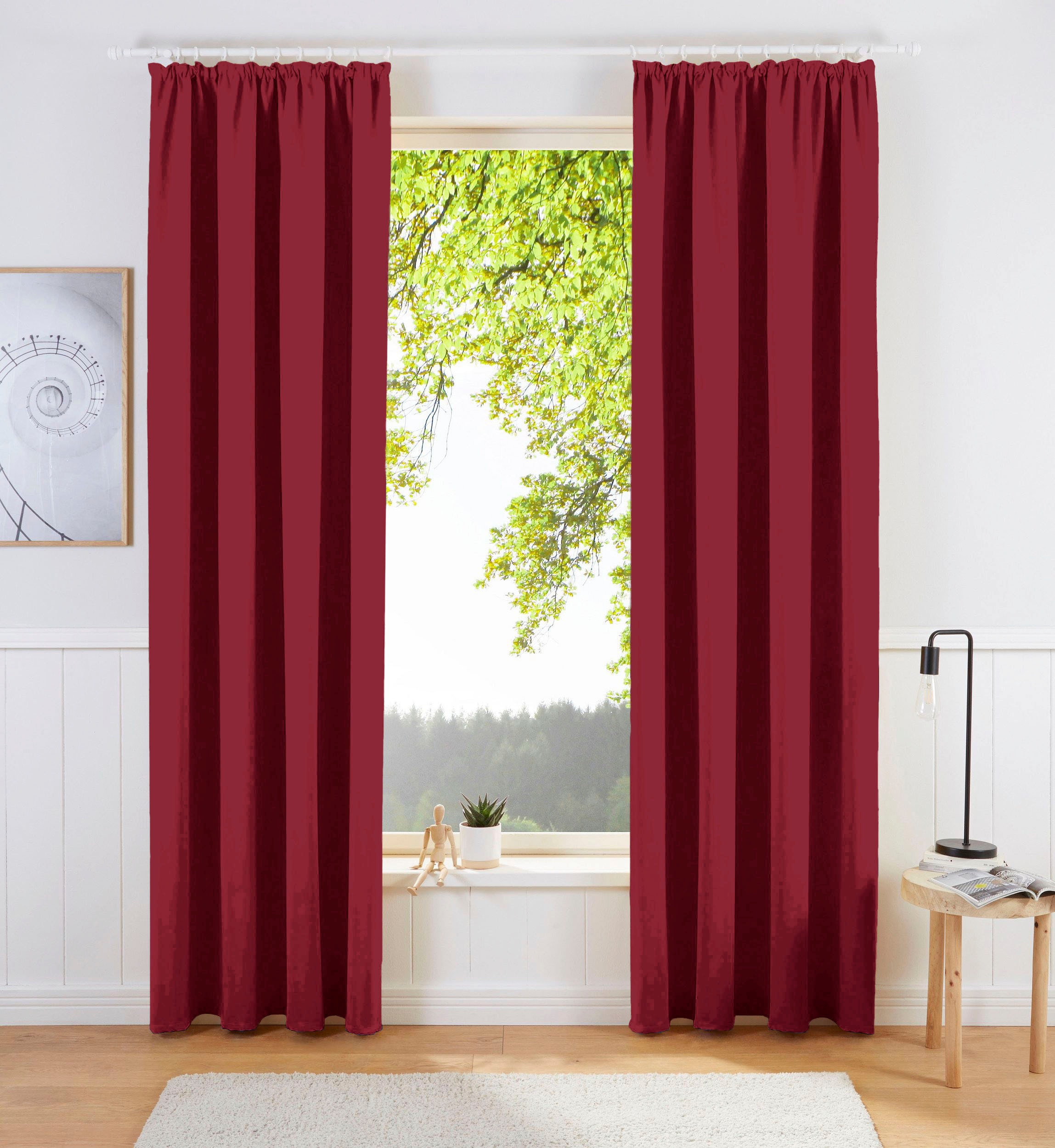 my home Vorhang »Sola«, (1 und Verdunkelung, einfarbig, cm, Breite BAUR Überbreite cm 270 130 | St.), kaufen