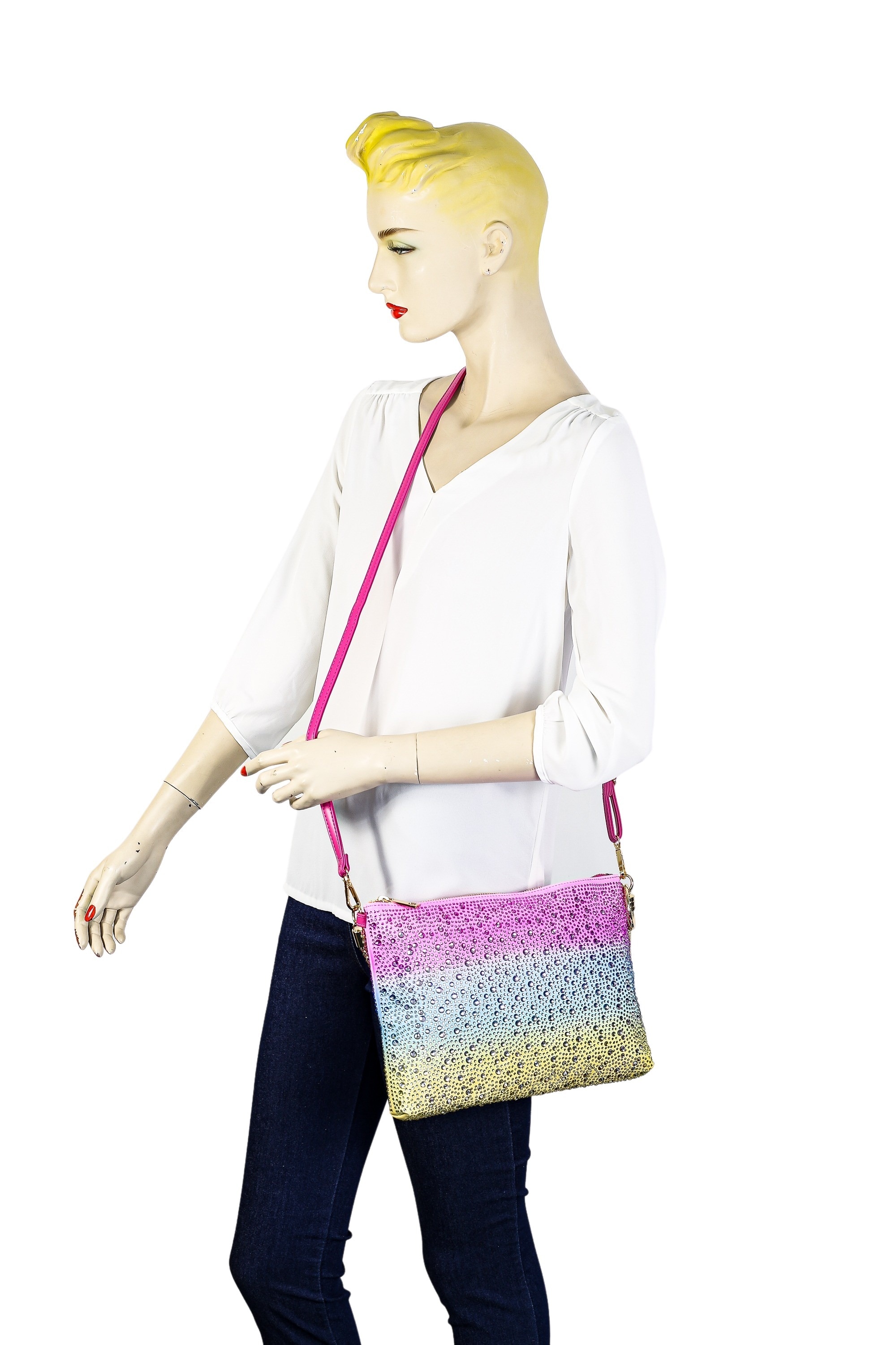 COLLEZIONE ALESSANDRO Schultertasche »Bling«, mit tausenden Strass Glitzersteinen