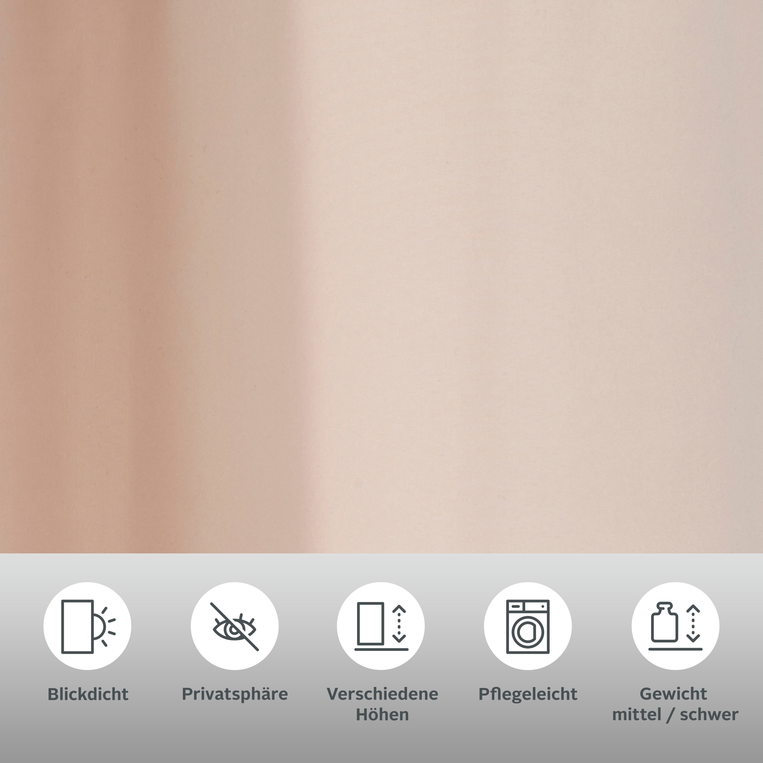 Thumbnail - my home Vorhang "Raja" Ösen 2 Stk. tlg. 2er-Set, Bestseller, einfarbig, modern, pflegeleichte Mikrofaser