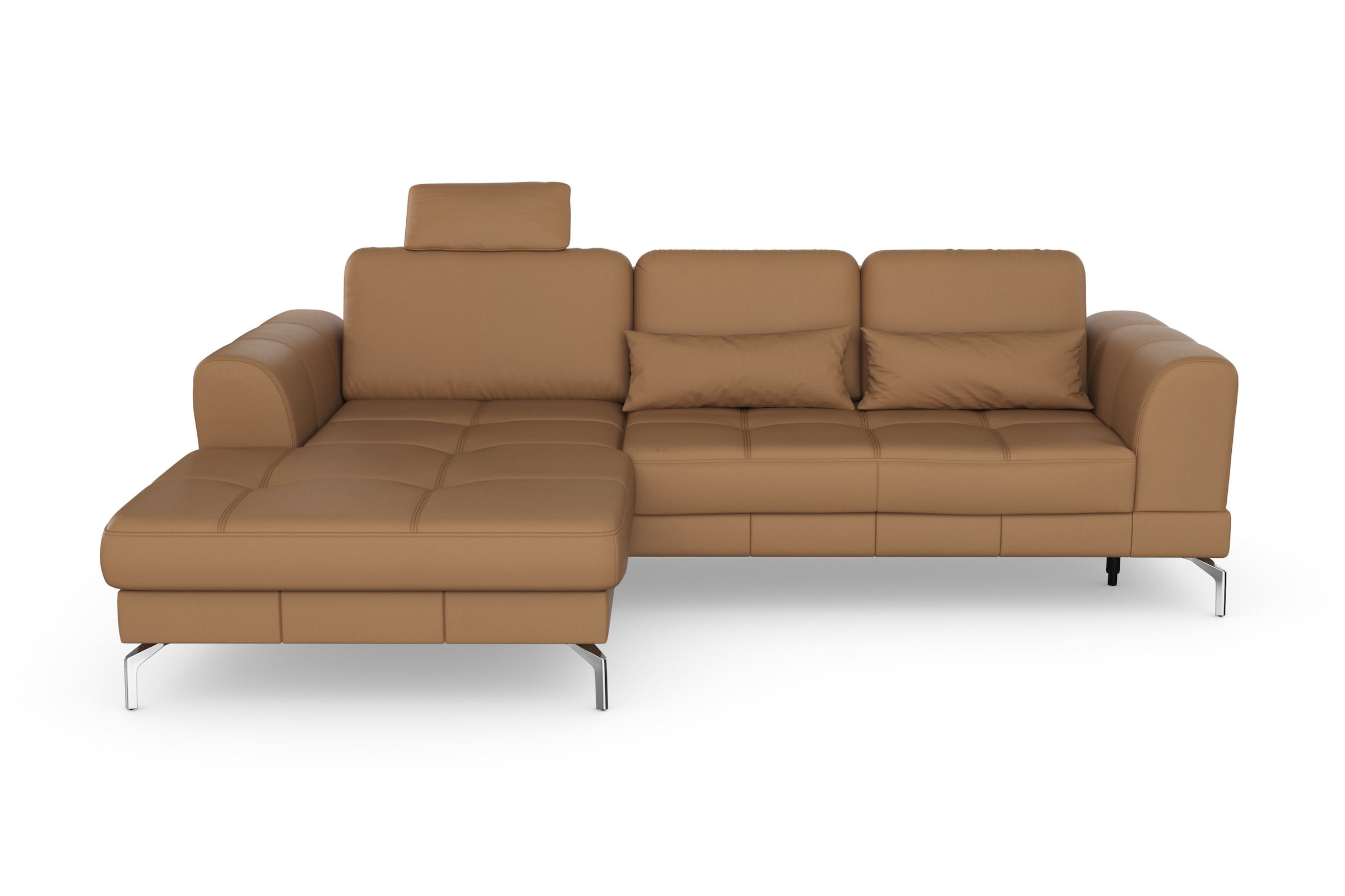 sit&more Ecksofa »Bendigo L-Form«, inklusive Sitztiefenverstellung, Bodenfreiheit 15 cm, 2 Fußfarben
