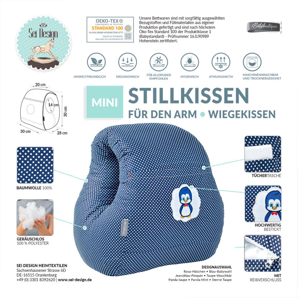 SEI Design Stillkissen »Pinguin«, (1 tlg.)