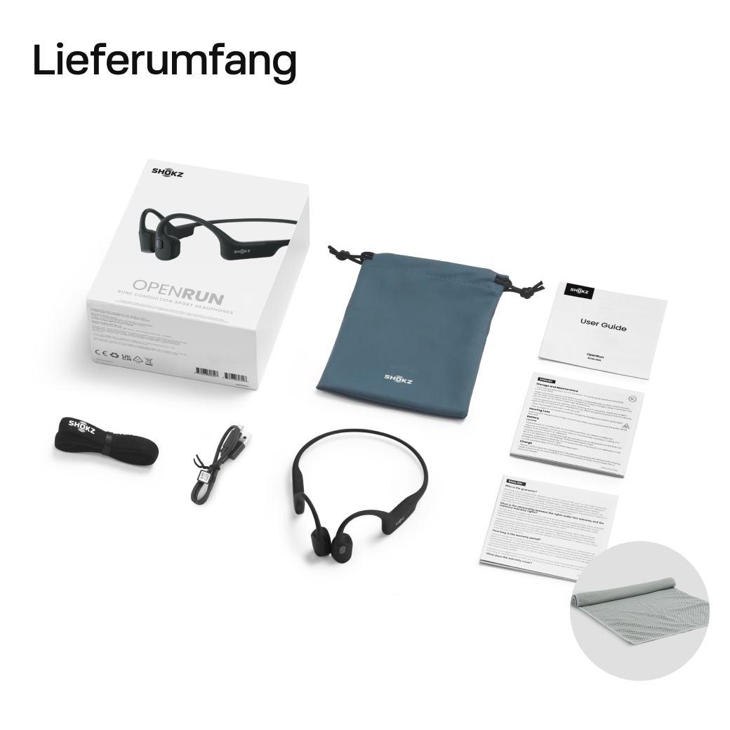 Shokz Open-Ear-Kopfhörer »OpenRun USB-C + Cooling Towel«