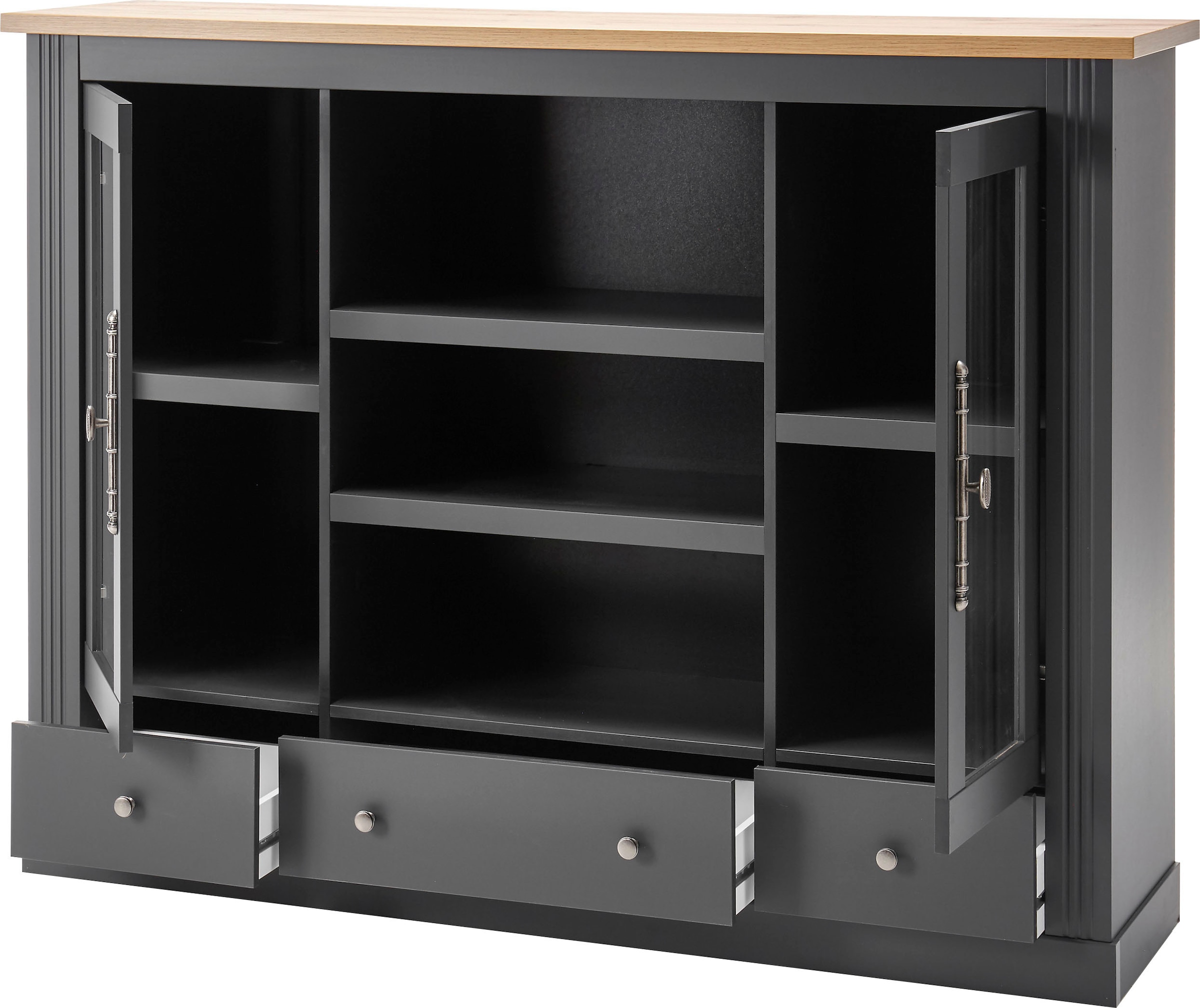 Home affaire Highboard »Westminster BESTSELLER!«, (Höhe ca. 122cm), im angesagten Landhaus-Look