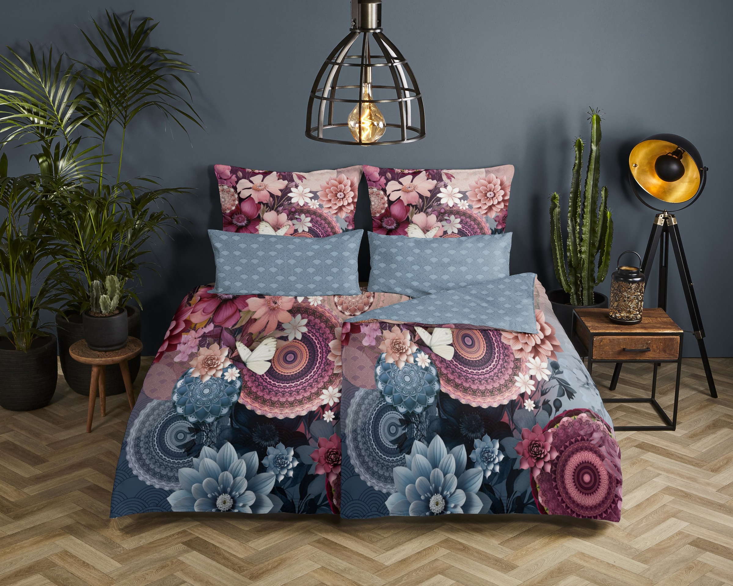 hip Wendebettwäsche "Asher" 3 Stk. Mako-Satin, Reißverschluss, Wendeoptik, günstig online kaufen