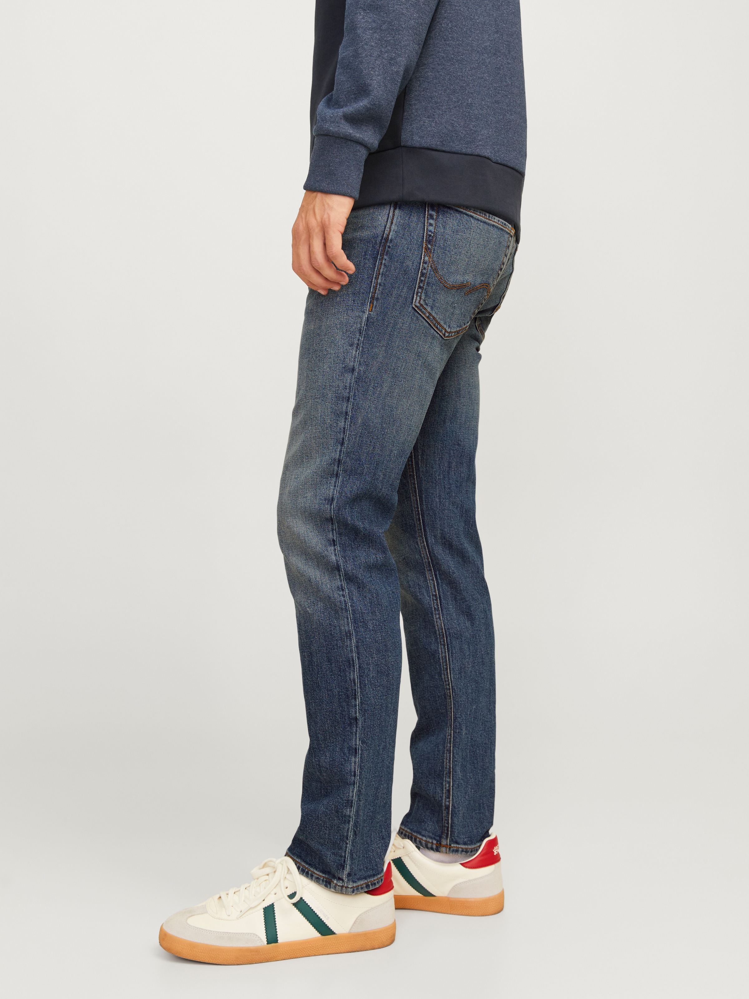 Thumbnail - Jack & Jones Regular-fit-Jeans "JJICLARK im Used-Look, Stretchkomfort und niedrige Leibhöhe" mit Abriebeffekten
