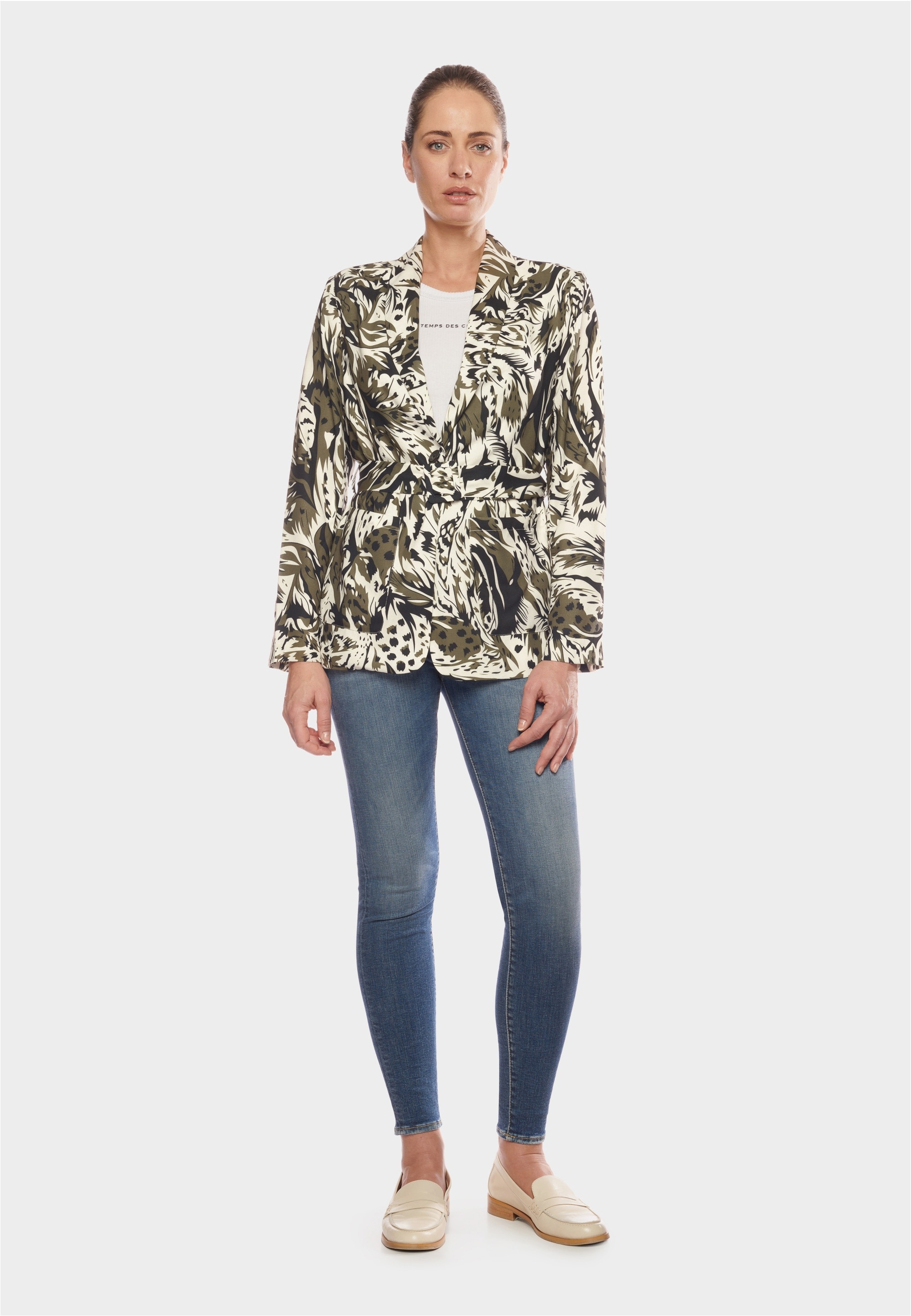 Le Temps Des Cerises Jackenblazer »VESTE FEMME SALOME(ML / JACKET WOMAN SALOME (LONG SLEEVE)«, mit stilvollem Allover-Print