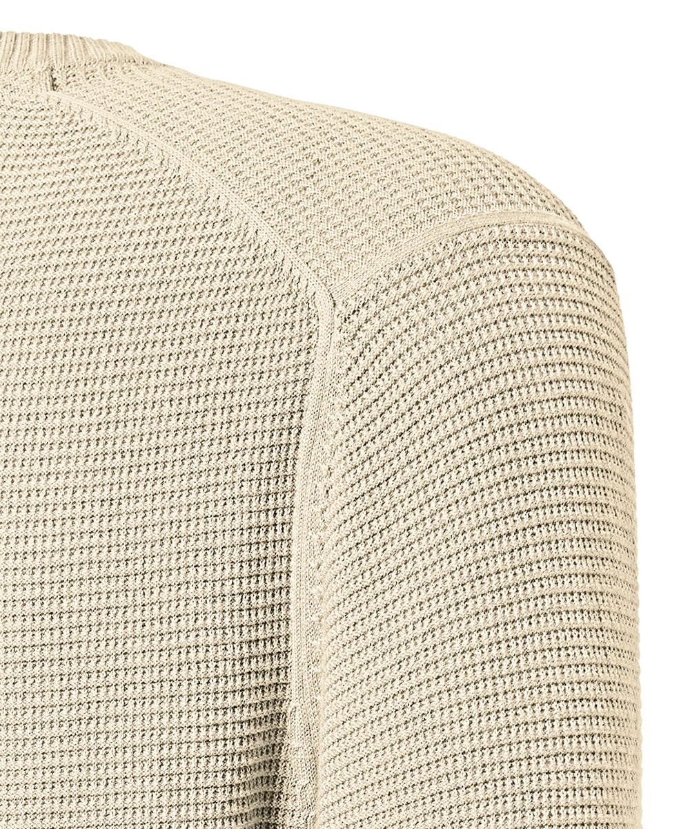 Pierre Cardin Rundhalspullover, mit Struktur