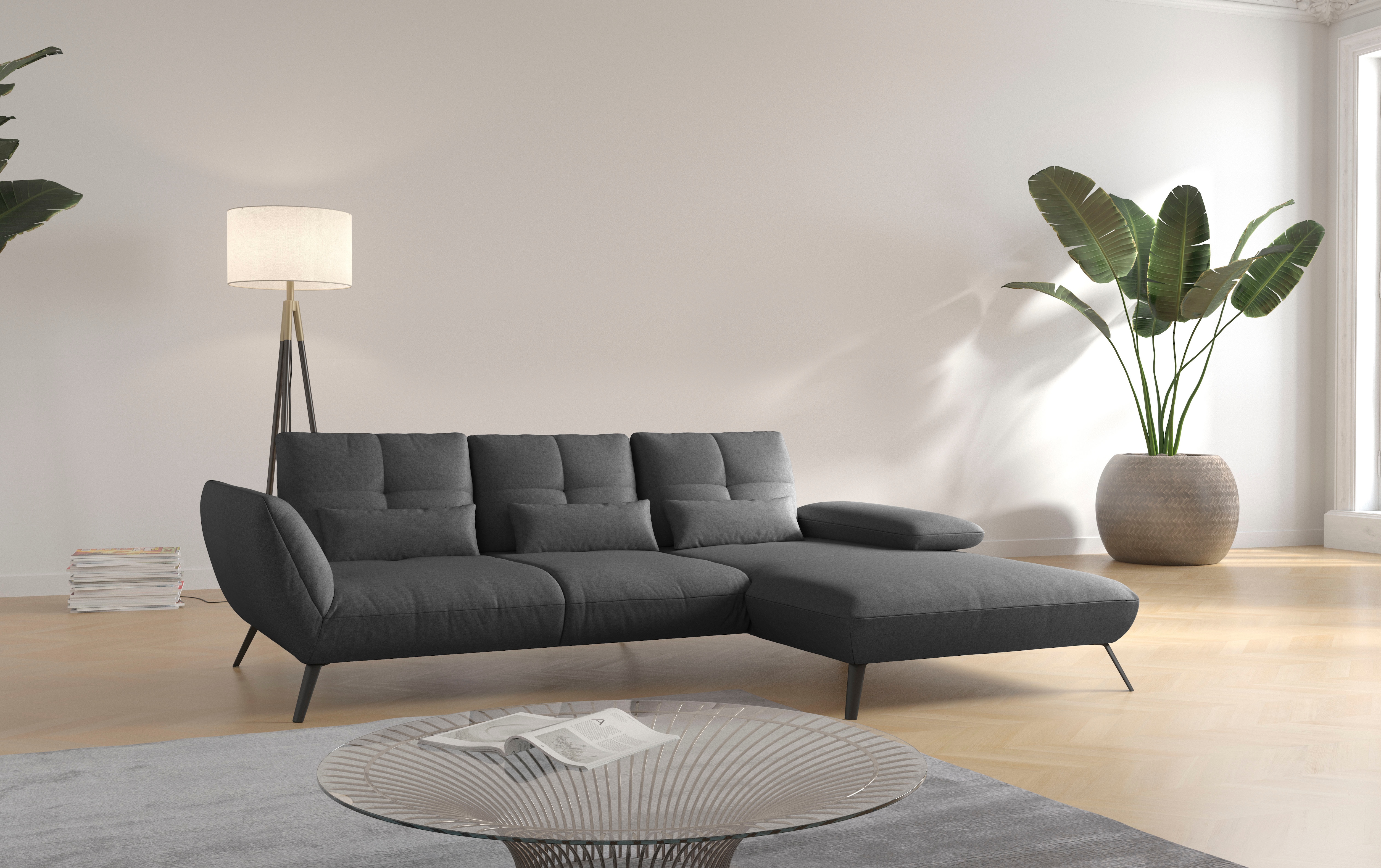 OTTO home Ecksofa "Mikado L-Form" inkl. Sitztiefenverstellung und Armteilverstellung