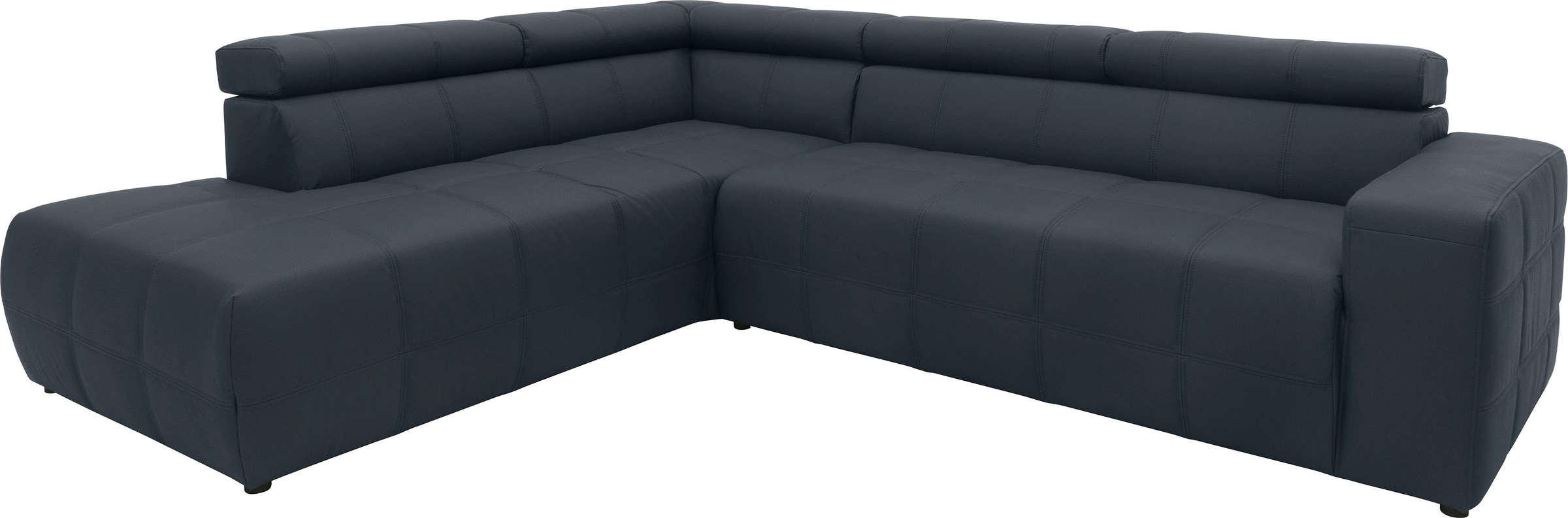 DOMO collection Ecksofa »Brandon L-Form, auch in Leder«, inklusive Kopfteilverstellung, wahlweise mit Sitztiefenverstellung