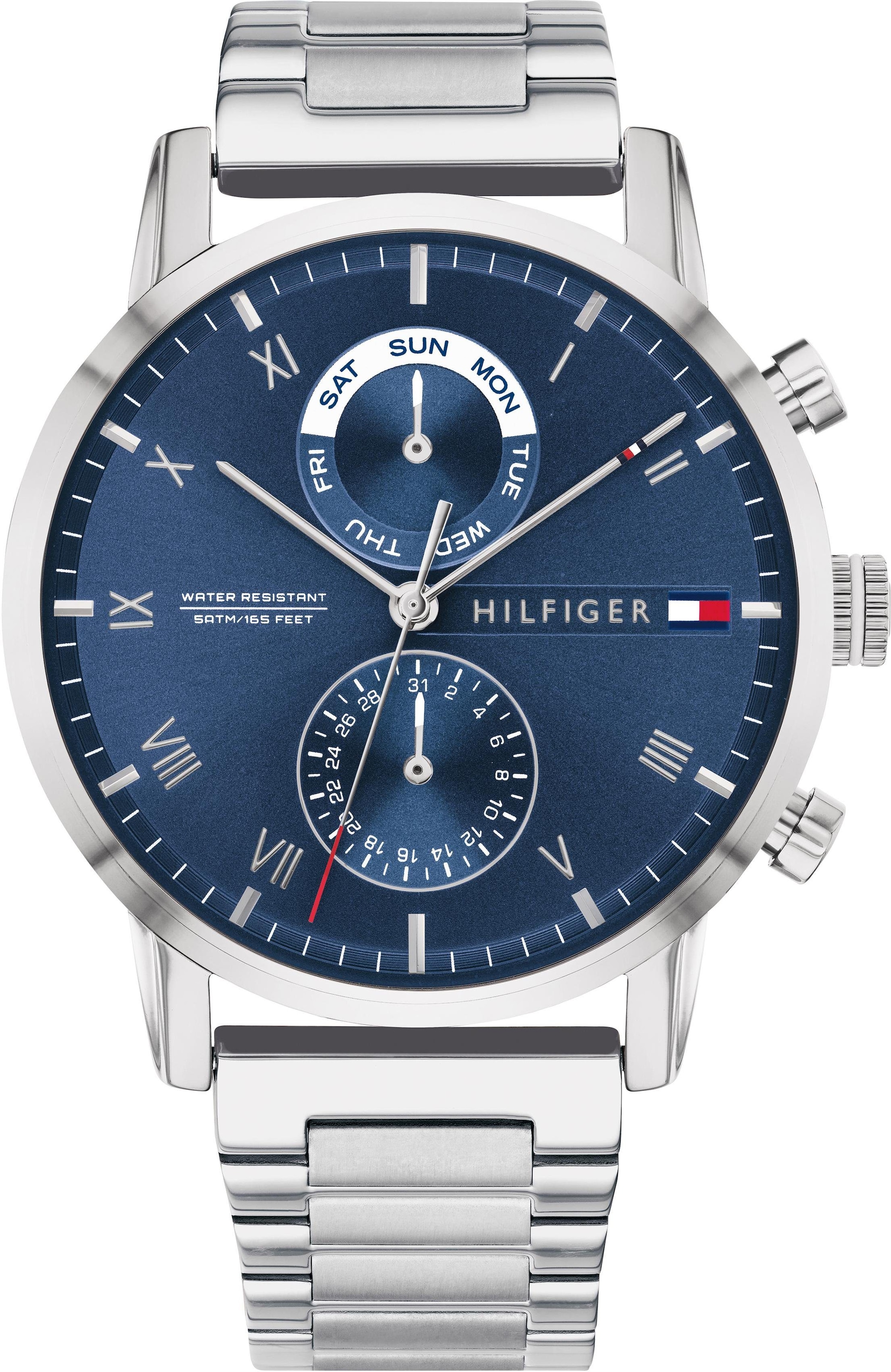 Tommy Hilfiger Multifunktionsuhr »Dressed Up, 1710401«, Quarzuhr, Armbanduhr, Herrenuhr, Datum, analog