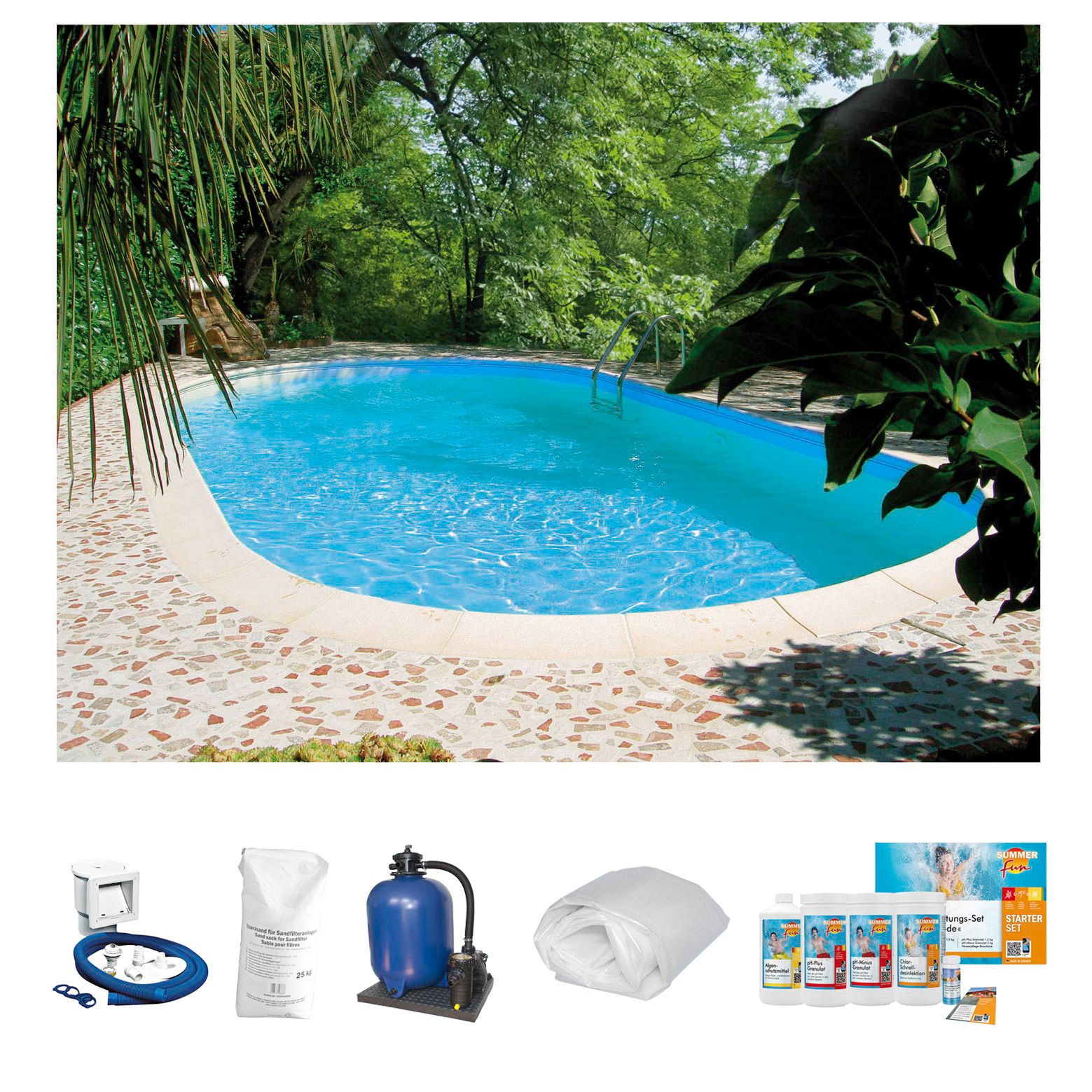 SUMMER FUN Ovalpool "Premium Tahiti"