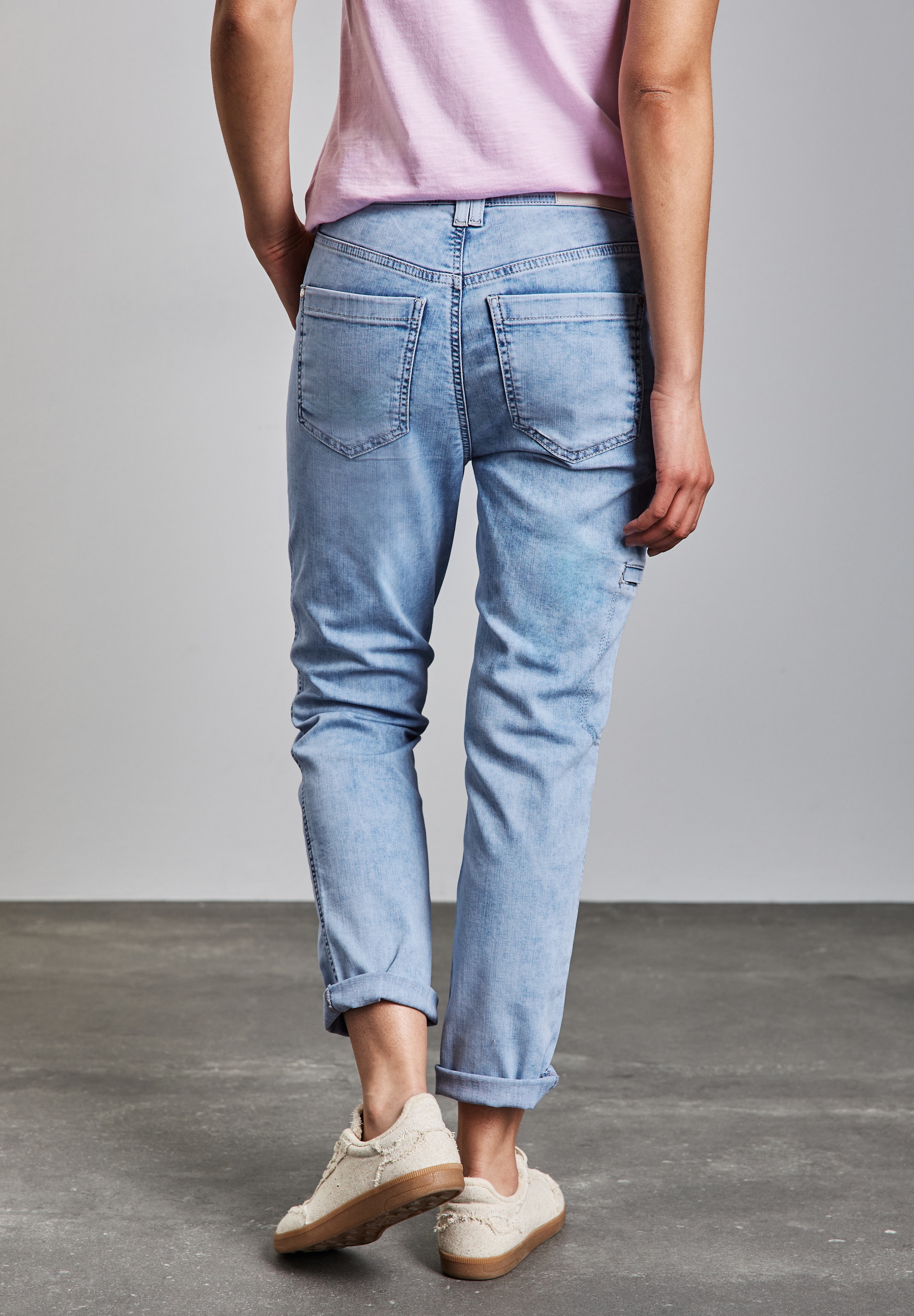 STREET ONE Gerade Džinsai Middle Waist
