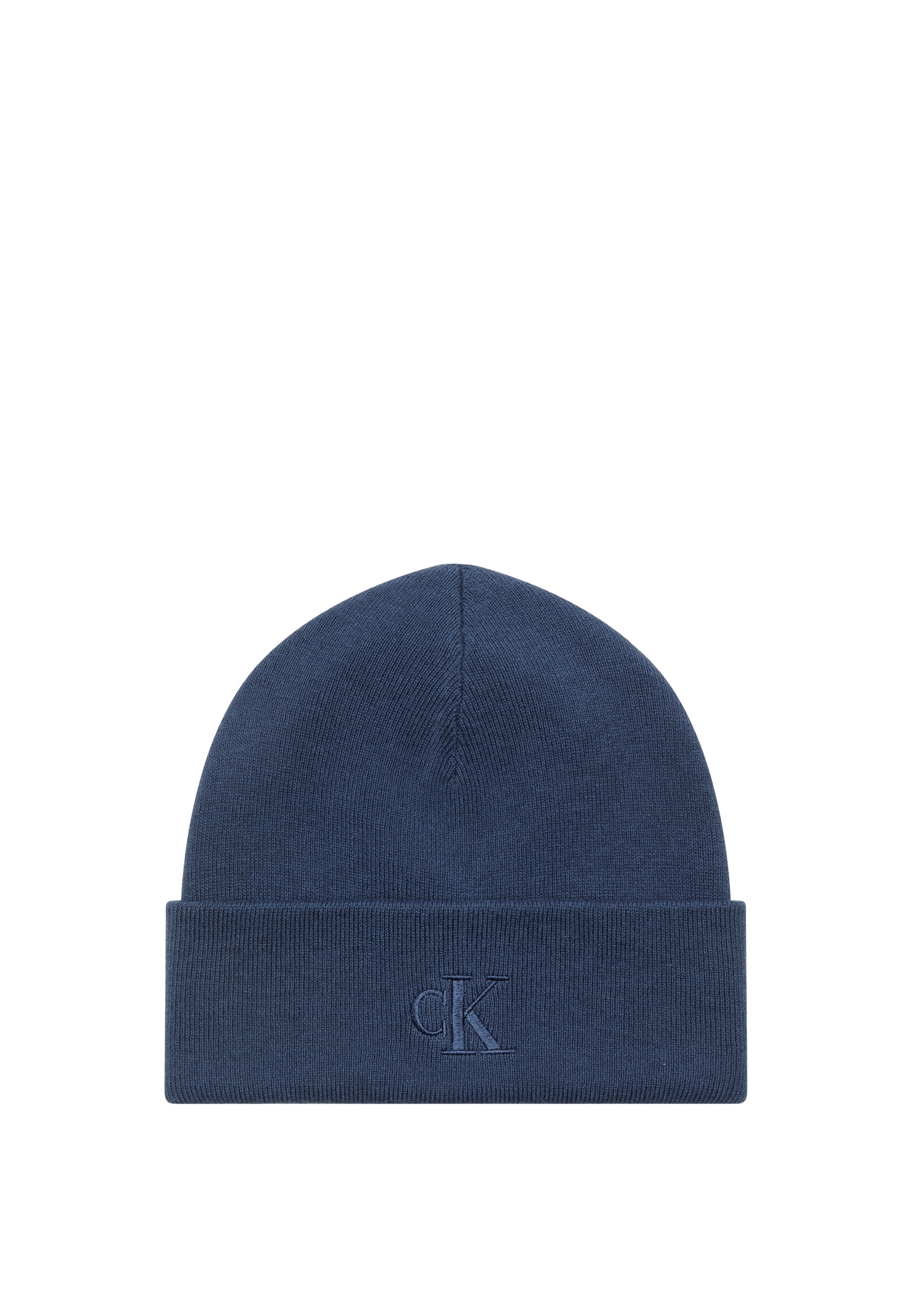 Calvin Klein Strickmütze "CK FINE RIB BEANIE" mit Markenlogo günstig online kaufen