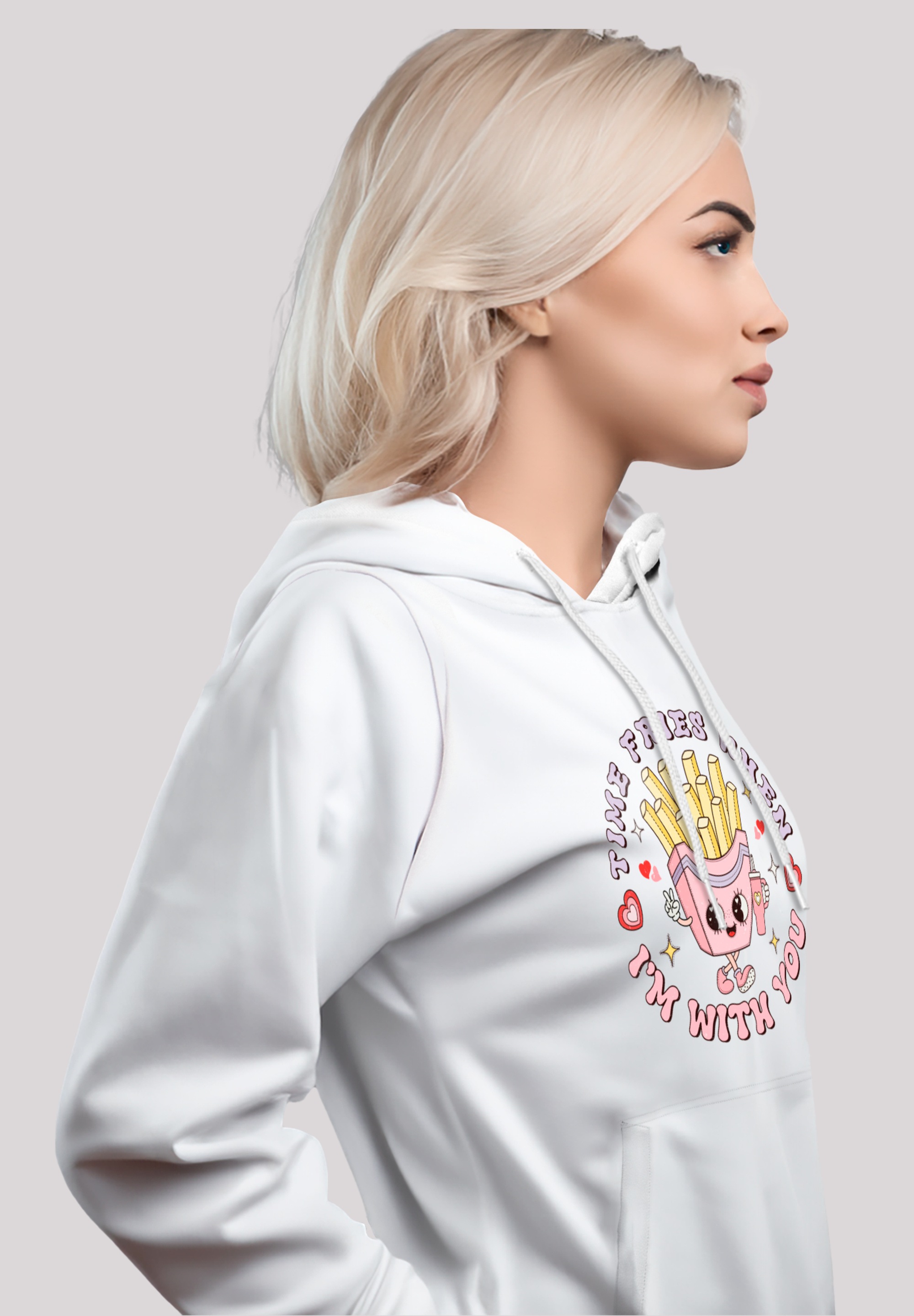 F4NT4STIC Kapuzenpullover »Time Fries when I am with you Valentinstag«, Premium Qualität