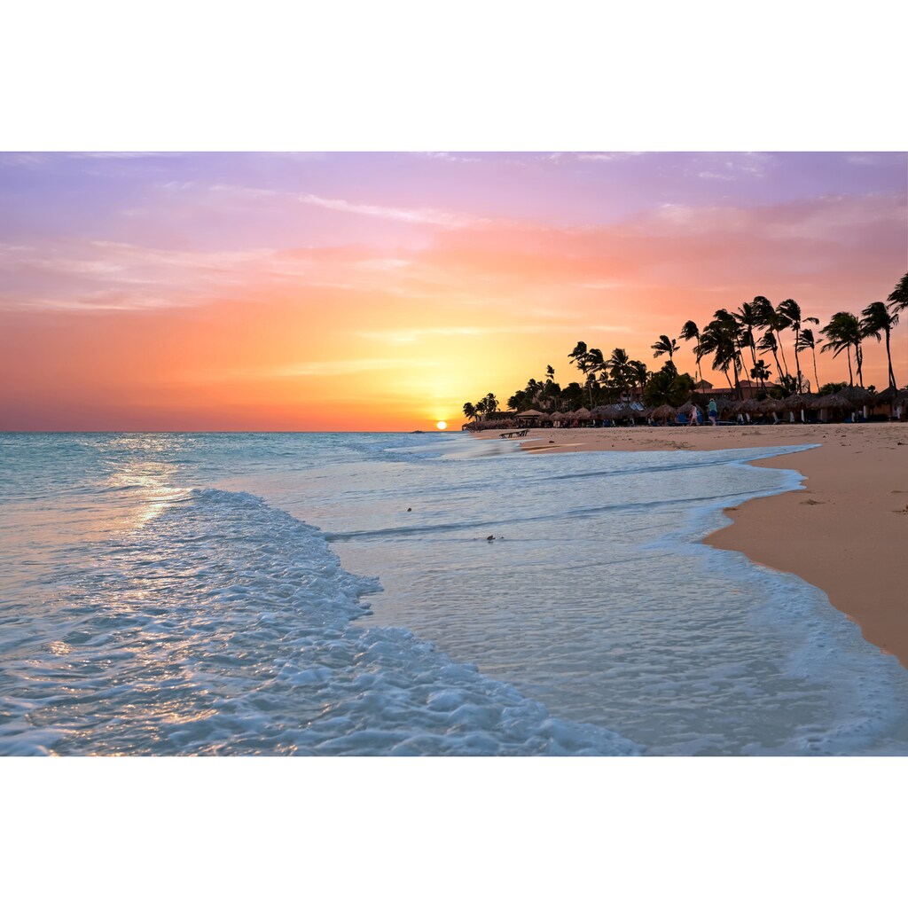Papermoon Fototapete »Aruba Beach Sunset«