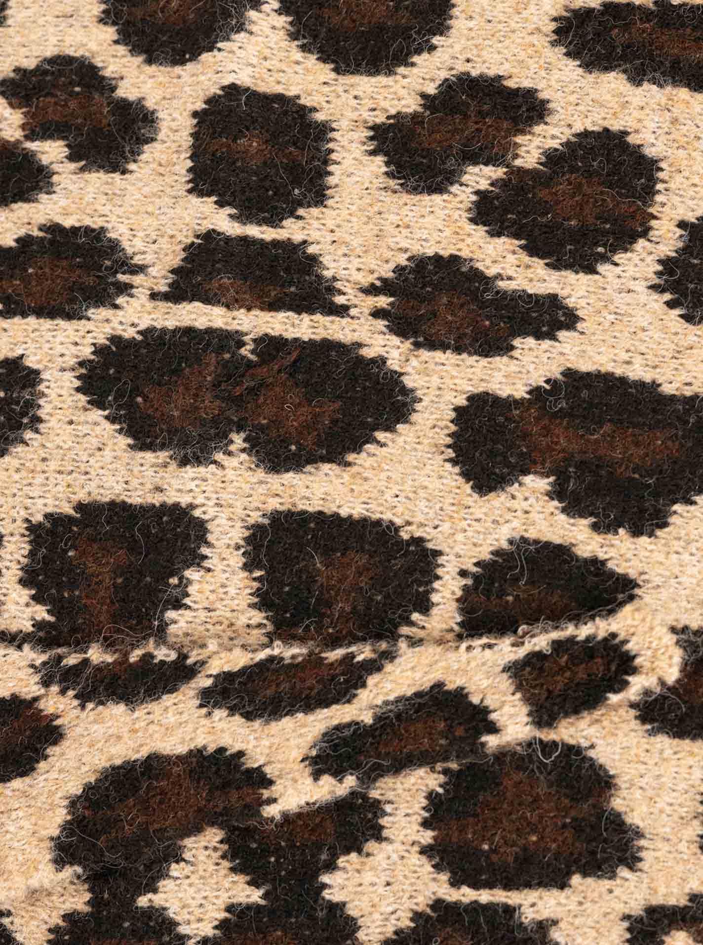 Zwillingsherz Dreieckstuch »Wollmix Mini "Leo"« Animal-Print, mit Wolle, kleine Dreiecksform