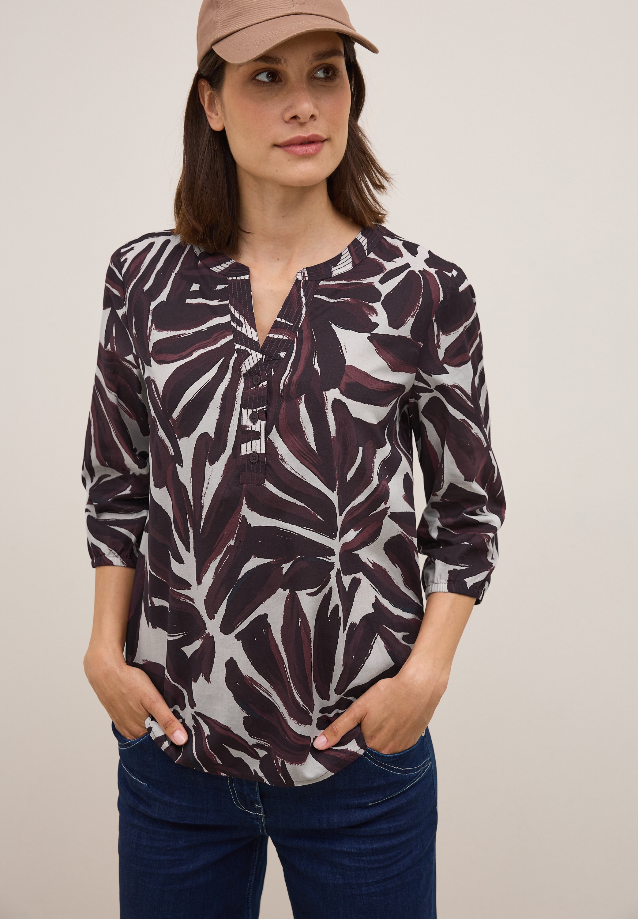 Cecil Klassische Bluse, mit All-Over Print günstig online kaufen