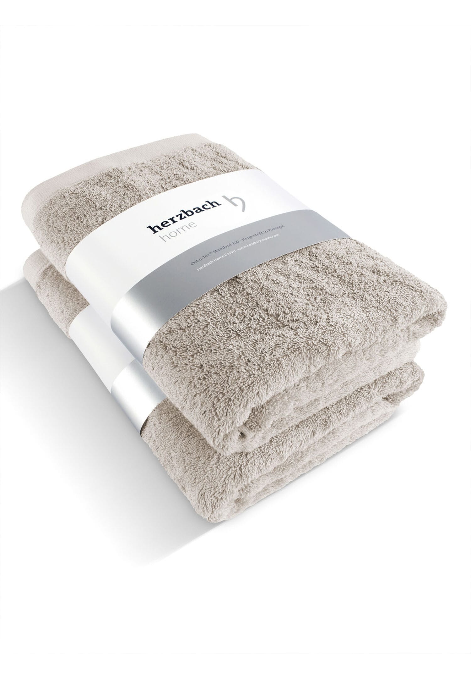 herzbach home Duschtücher "Pura" 550g/m², Premium-Qualität, 100% Baumwolle, einfarbig