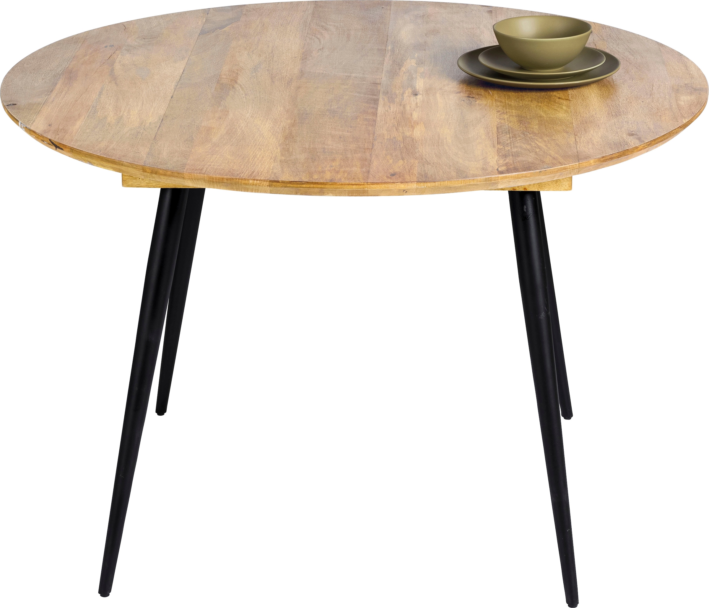 Esstisch »T-SOHO TABLE ROUND«, runder Esstisch, Platte aus Mangoholz, Beine aus Metall