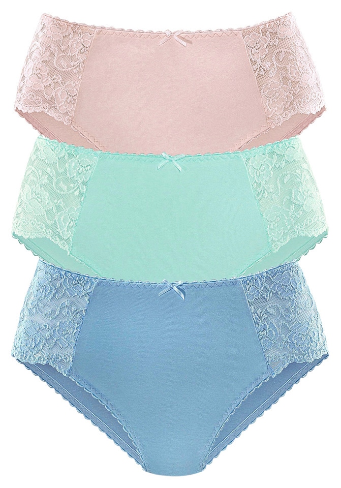 petite fleur by Lascana Hüftslip 3er-Pack, aus elastischer Baumwoll-Qualität