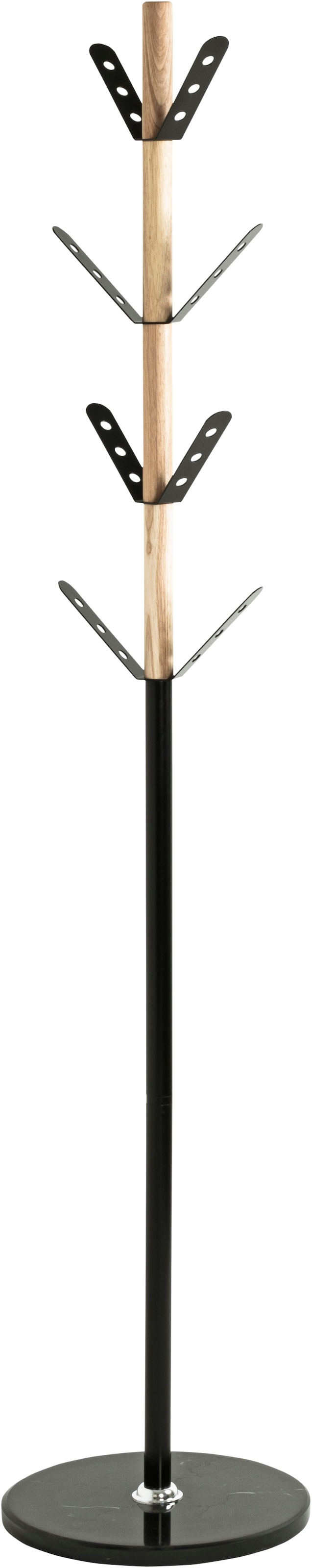 HAKU Garderobenständer "Kleiderständer, Standgarderobe," Garderobenständer rund aus Metall - Ø/H 37/179 cm