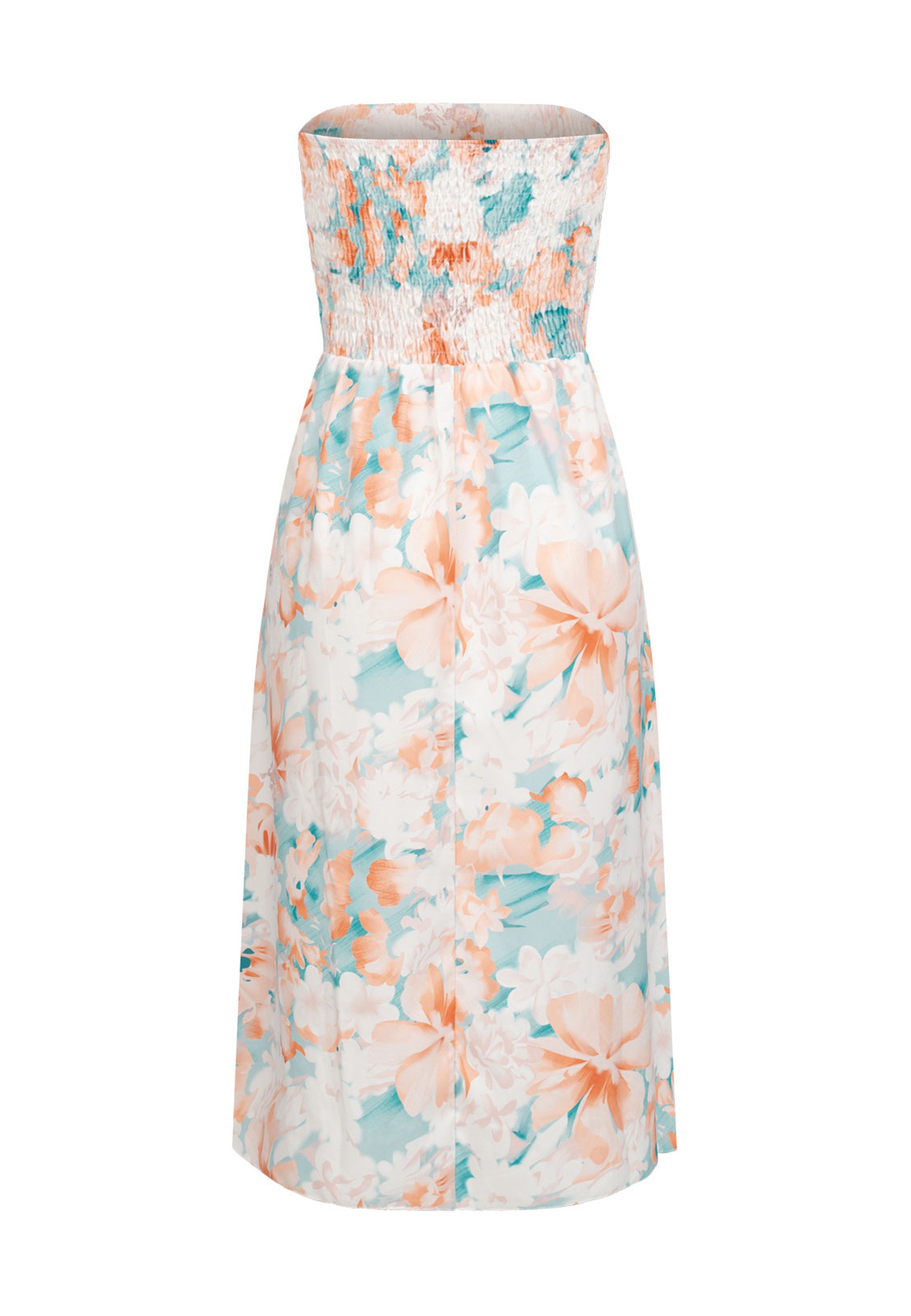 CLOUD 5IVE Shirtkleid »CLOUD 5IVE Bandeau Kleid in Wrap Look und AOP Blumen Print« 1 Stk. tlg.