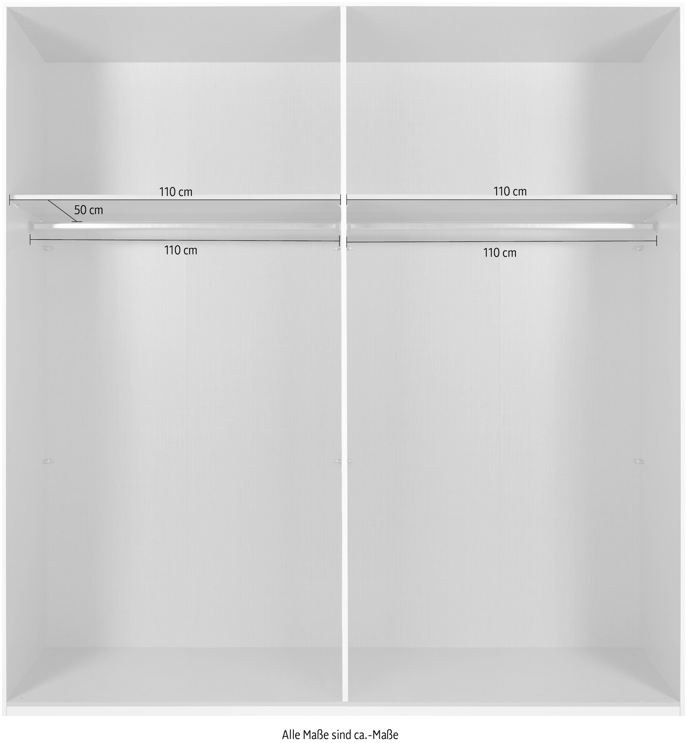 Wimex Schwebetürenschrank »RINTELN mit Spiegel, erhältlich in den Breiten: 225cm, 270cm & 313cm« 3-türiger Schrank in verschiedenen Farben erhältlich