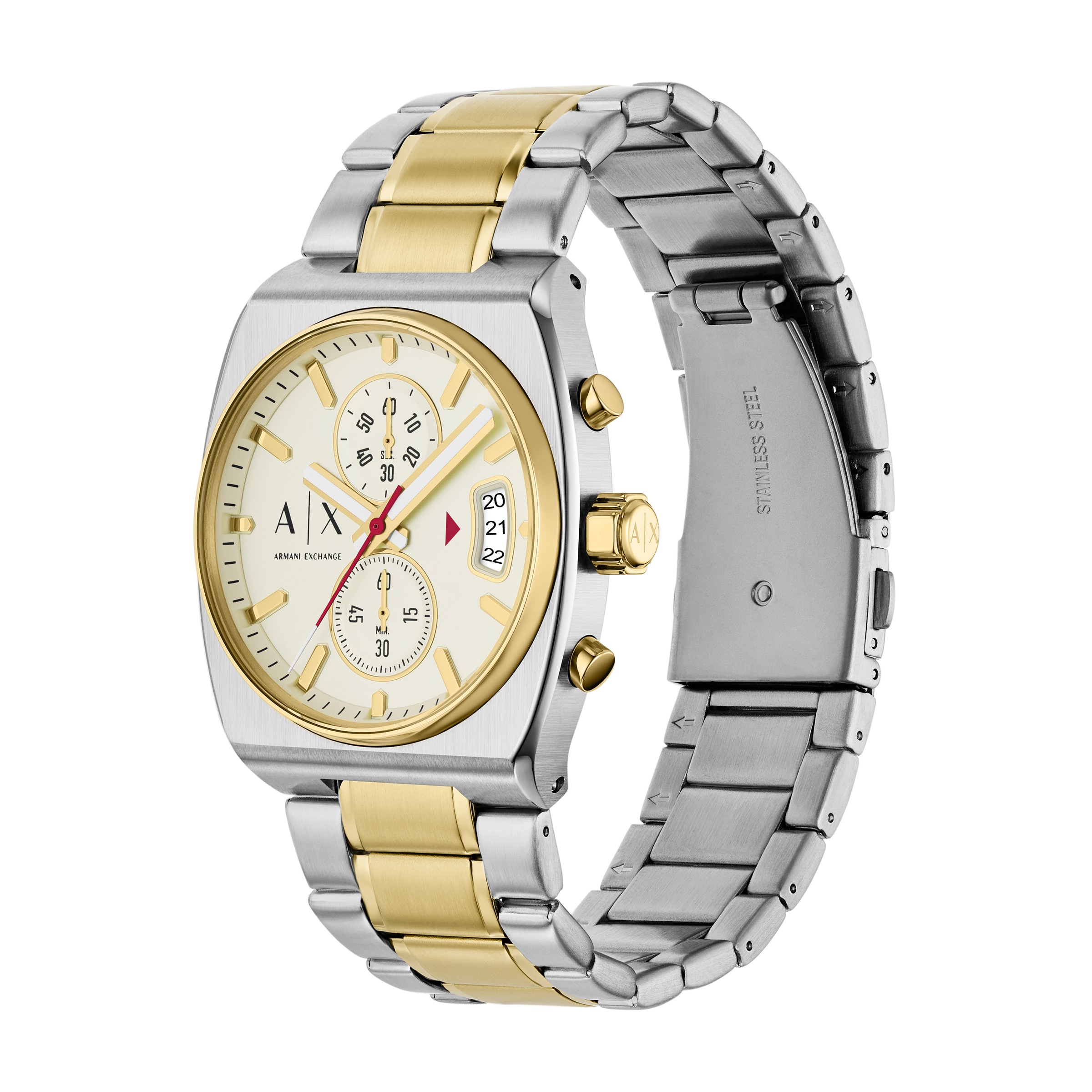 ARMANI EXCHANGE Chronograph, Quarzuhr, Armbanduhr, Herrenuhr, Edelstahlarmband, analog, Tag