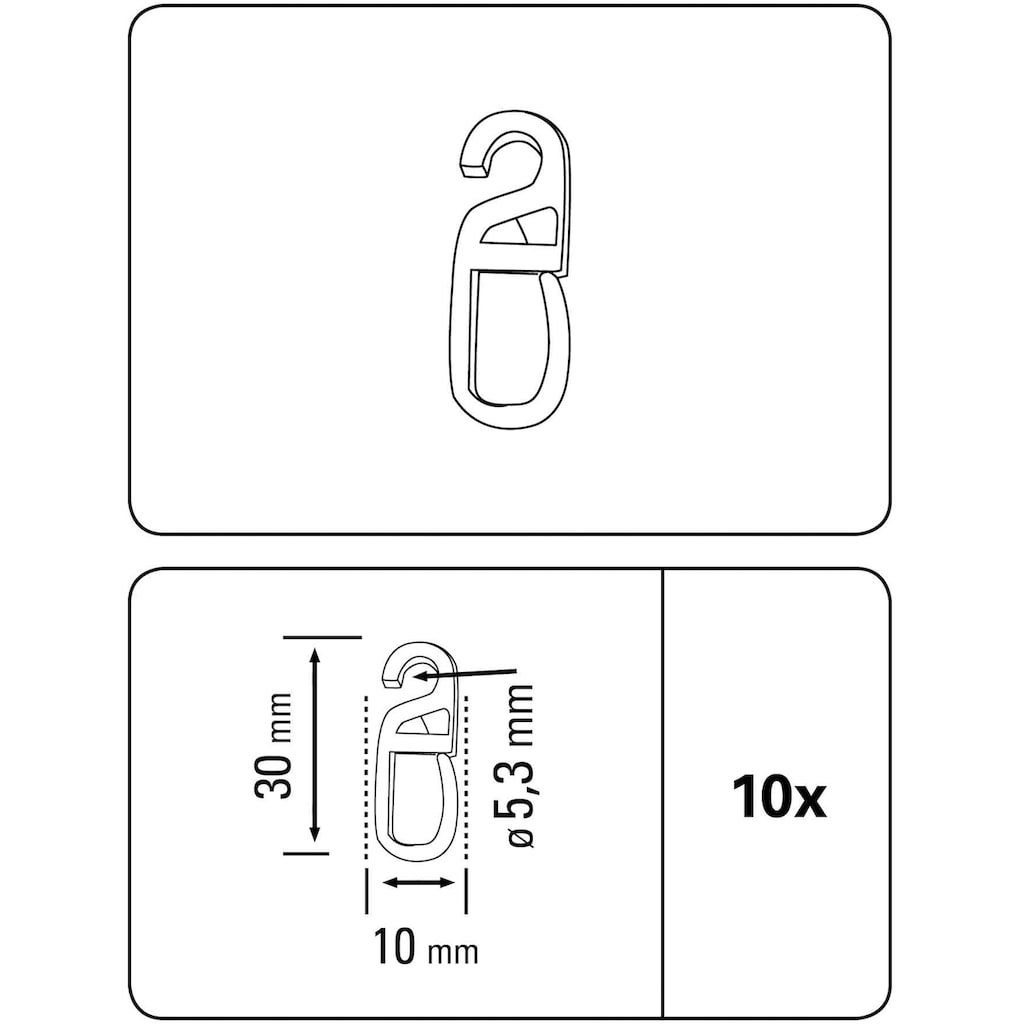 GARDINIA Faltenclip »»Faltenlegehaken POM-Qualität««, (10 St.)