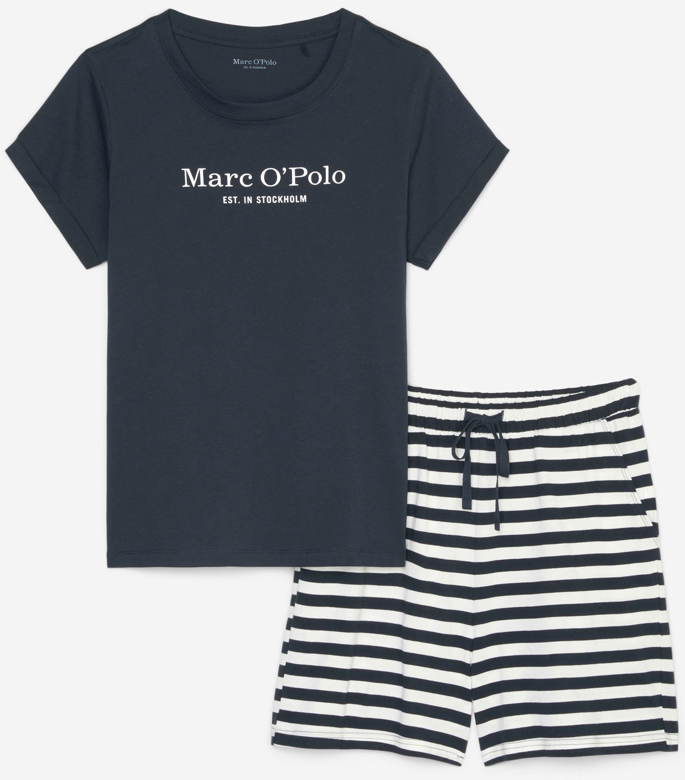 Marc OPolo Pyjama "Mix & Match Cotton-Woven" Set, 2 mit großem Marken-Logo günstig online kaufen