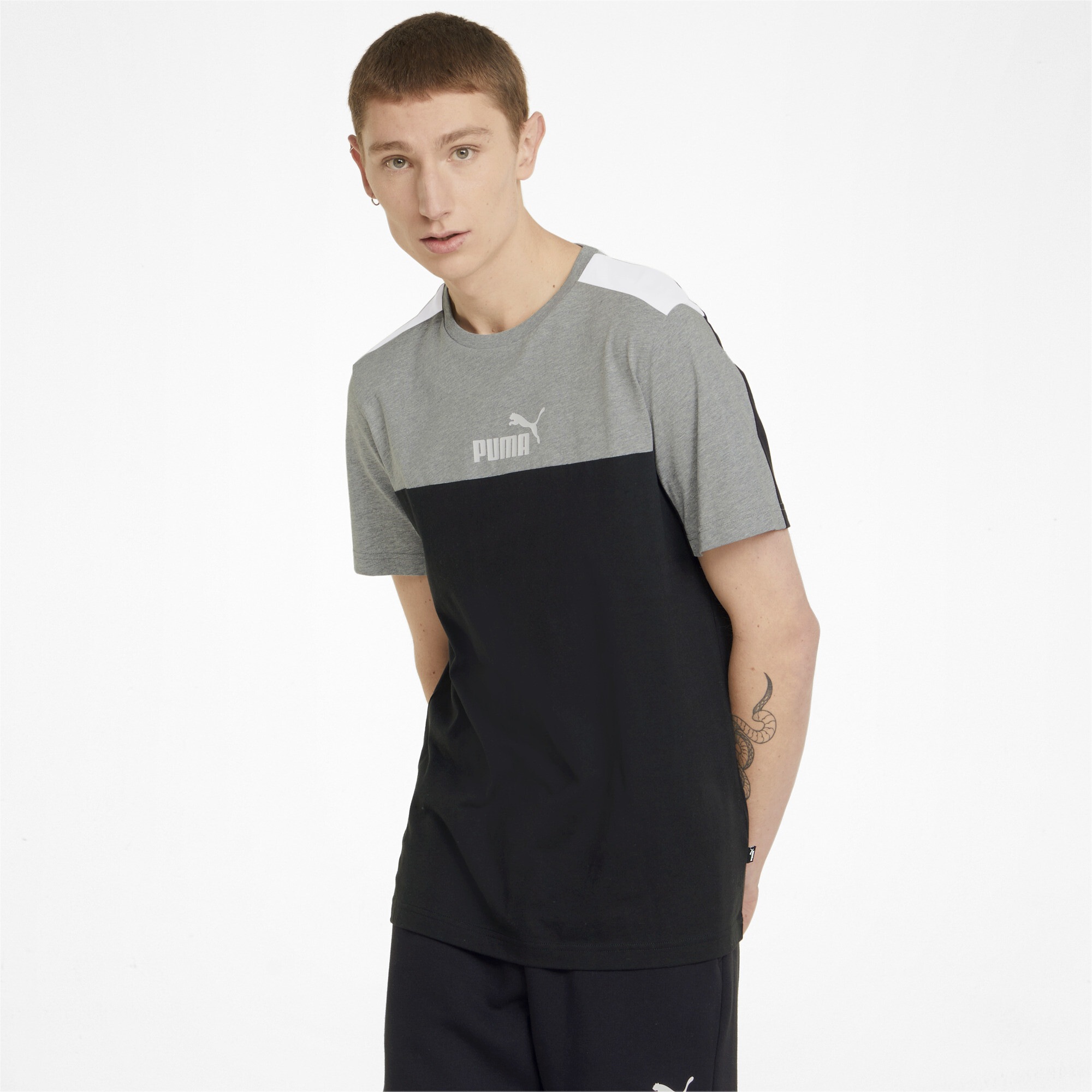 PUMA T-Shirt "Essentials+ Block T-Shirt Herren" günstig online kaufen