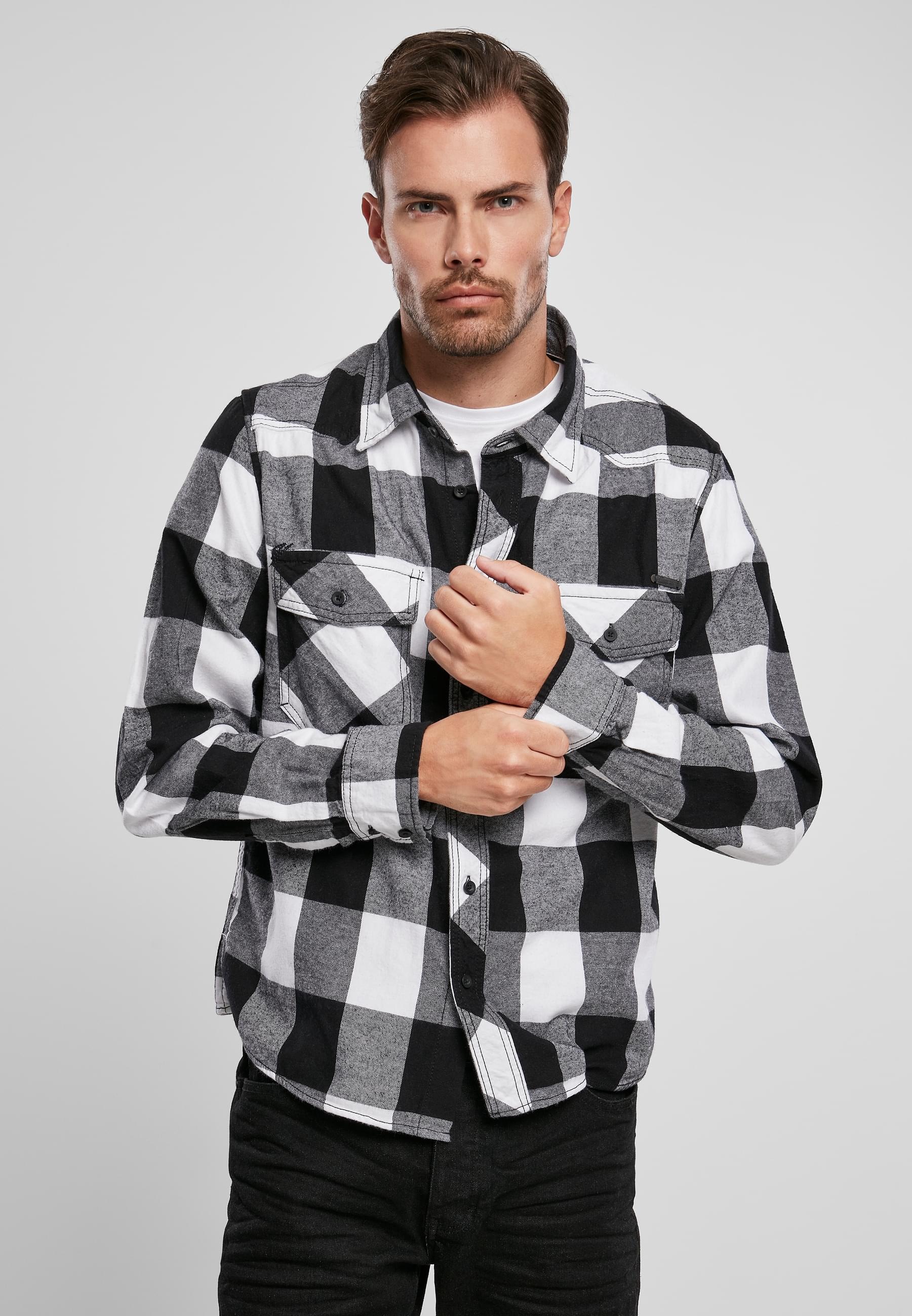 Brandit Langarmhemd »Brandit Herren Checked Shirt«, (1 tlg.)