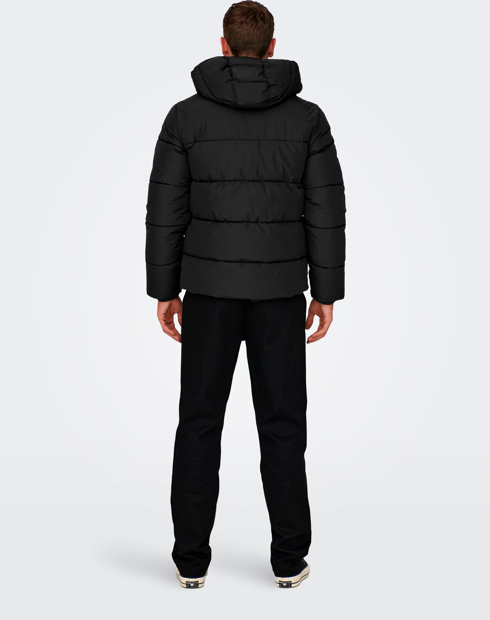 ONLY & SONS Steppjacke »ONSMARLON LIFE HOOD PUFFER JACKET OTW VD«, mit Kapuze